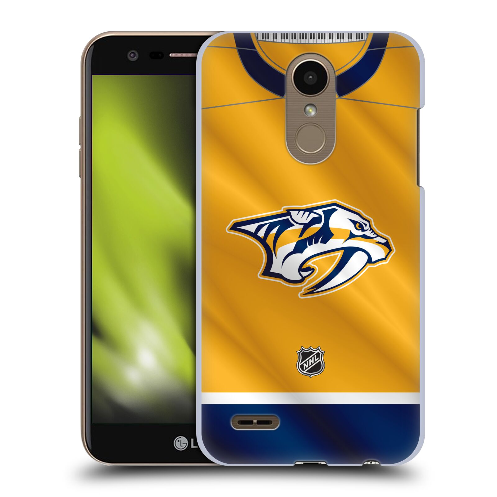 Pouzdro na mobil LG K10 2018 - HEAD CASE - Hokej NHL - Nashville Predators - Dres