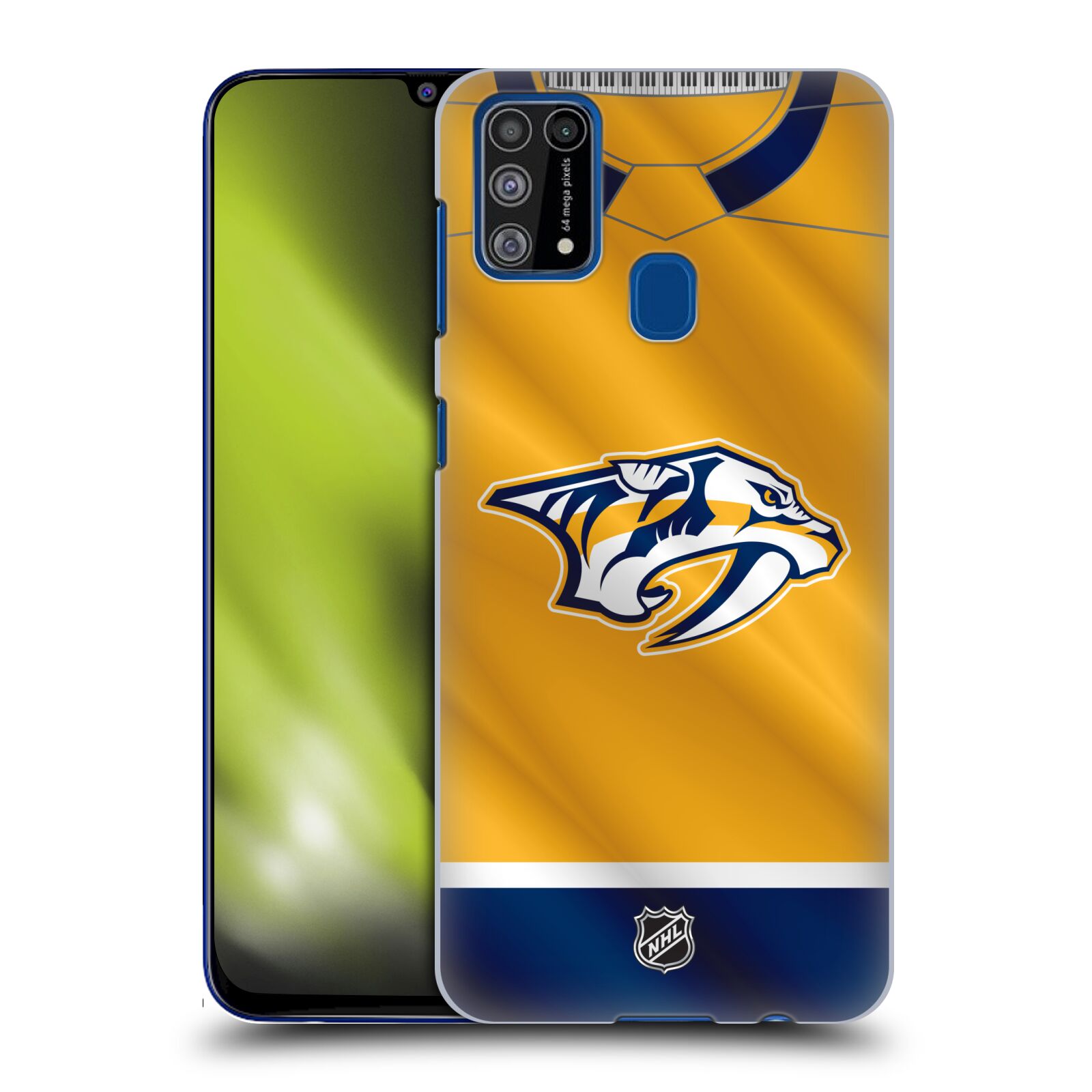 Pouzdro na mobil Samsung Galaxy M31 - HEAD CASE - Hokej NHL - Nashville Predators - Dres