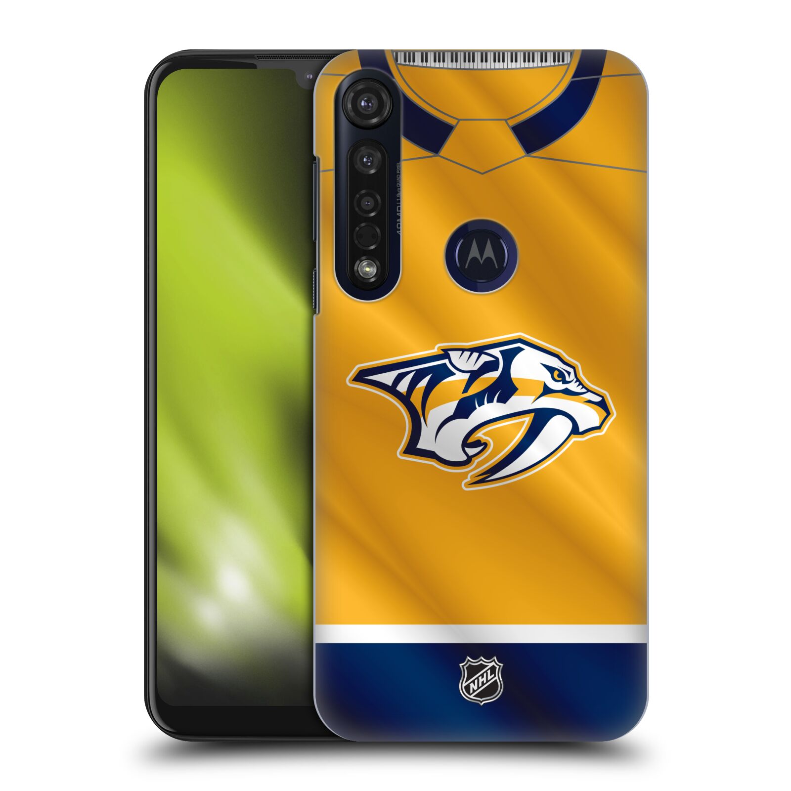 Pouzdro na mobil Motorola Moto G8 PLUS - HEAD CASE - Hokej NHL - Nashville Predators - Dres