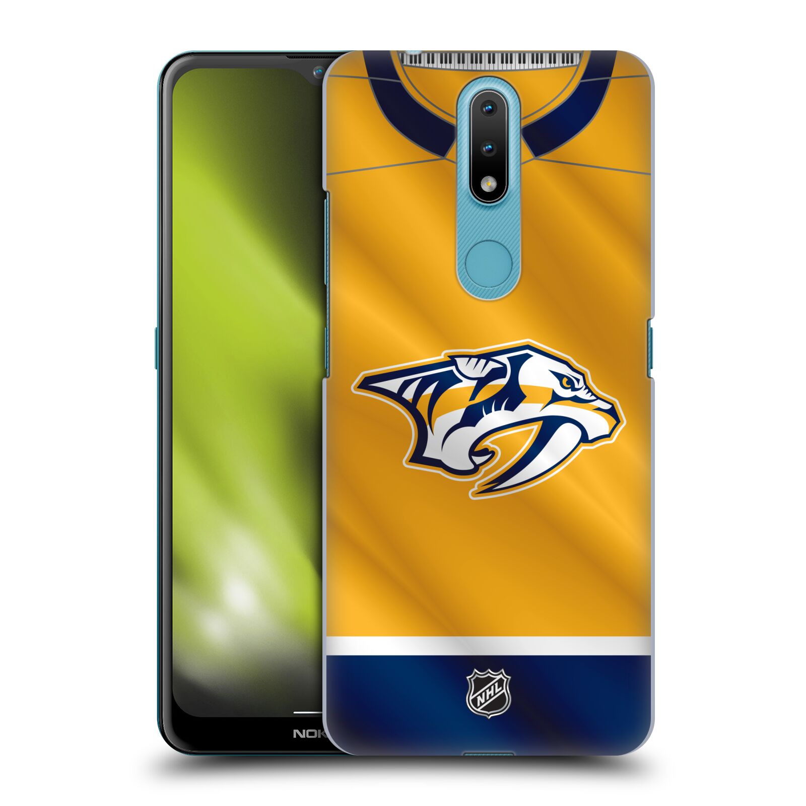 Pouzdro na mobil Nokia 2.4 - HEAD CASE - Hokej NHL - Nashville Predators - Dres