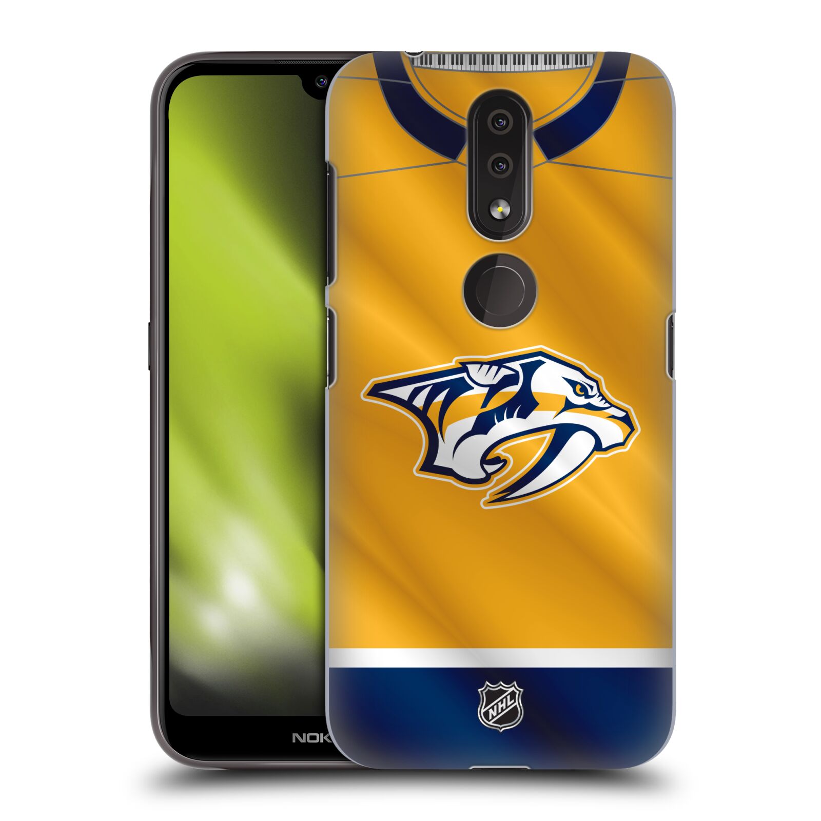 Pouzdro na mobil Nokia 4.2 - HEAD CASE - Hokej NHL - Nashville Predators - Dres