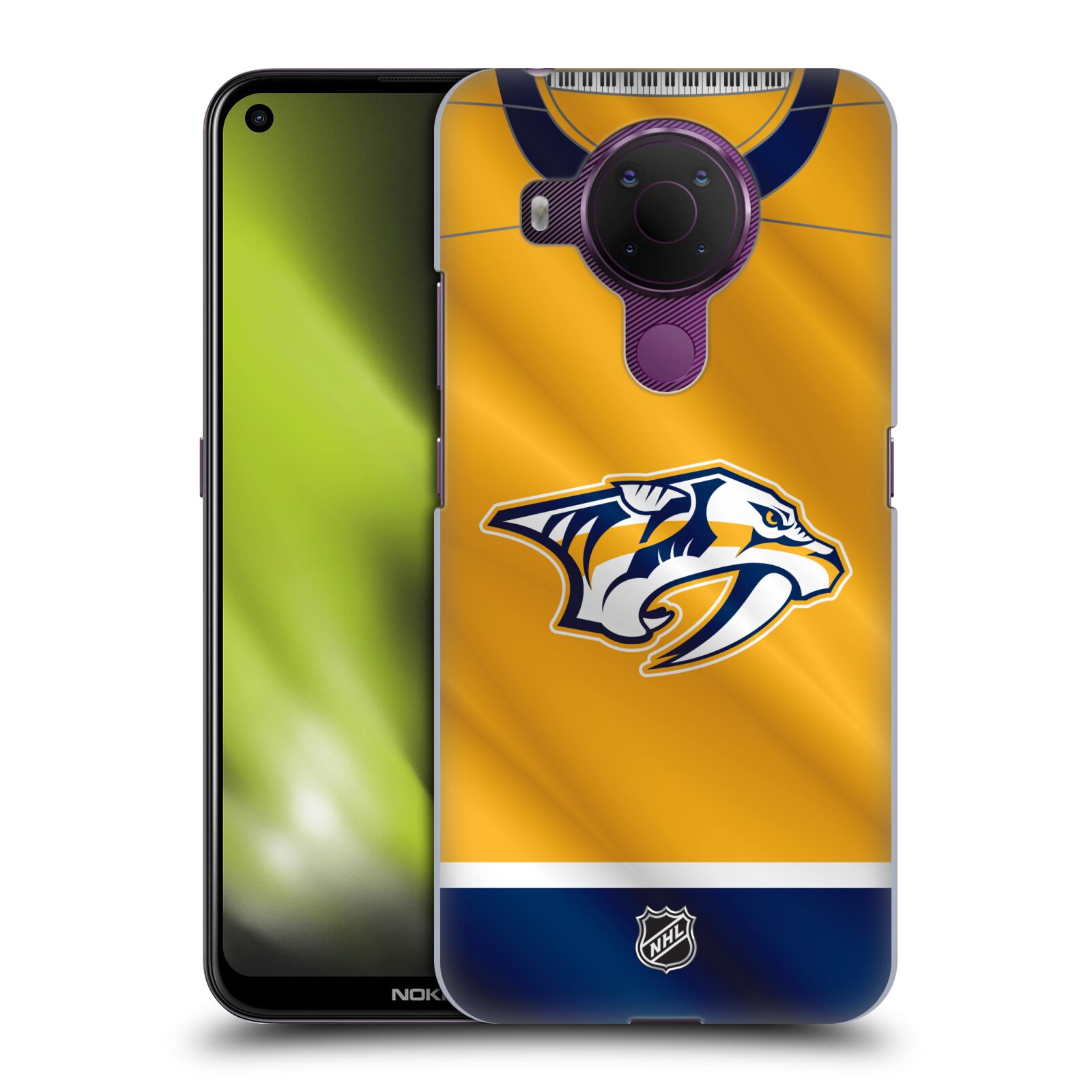 Pouzdro na mobil Nokia 5.4 - HEAD CASE - Hokej NHL - Nashville Predators - Dres