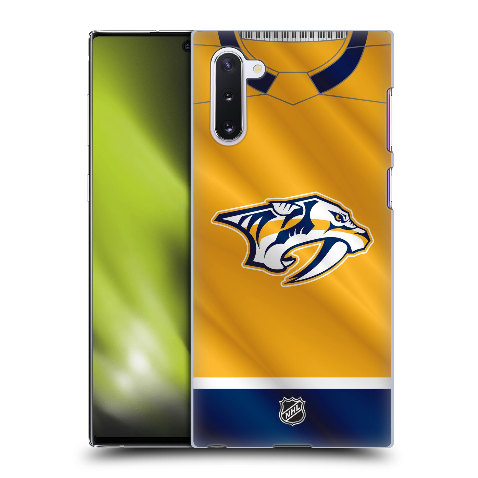 Pouzdro na mobil Samsung Galaxy Note 10 - HEAD CASE - Hokej NHL - Nashville Predators - Dres