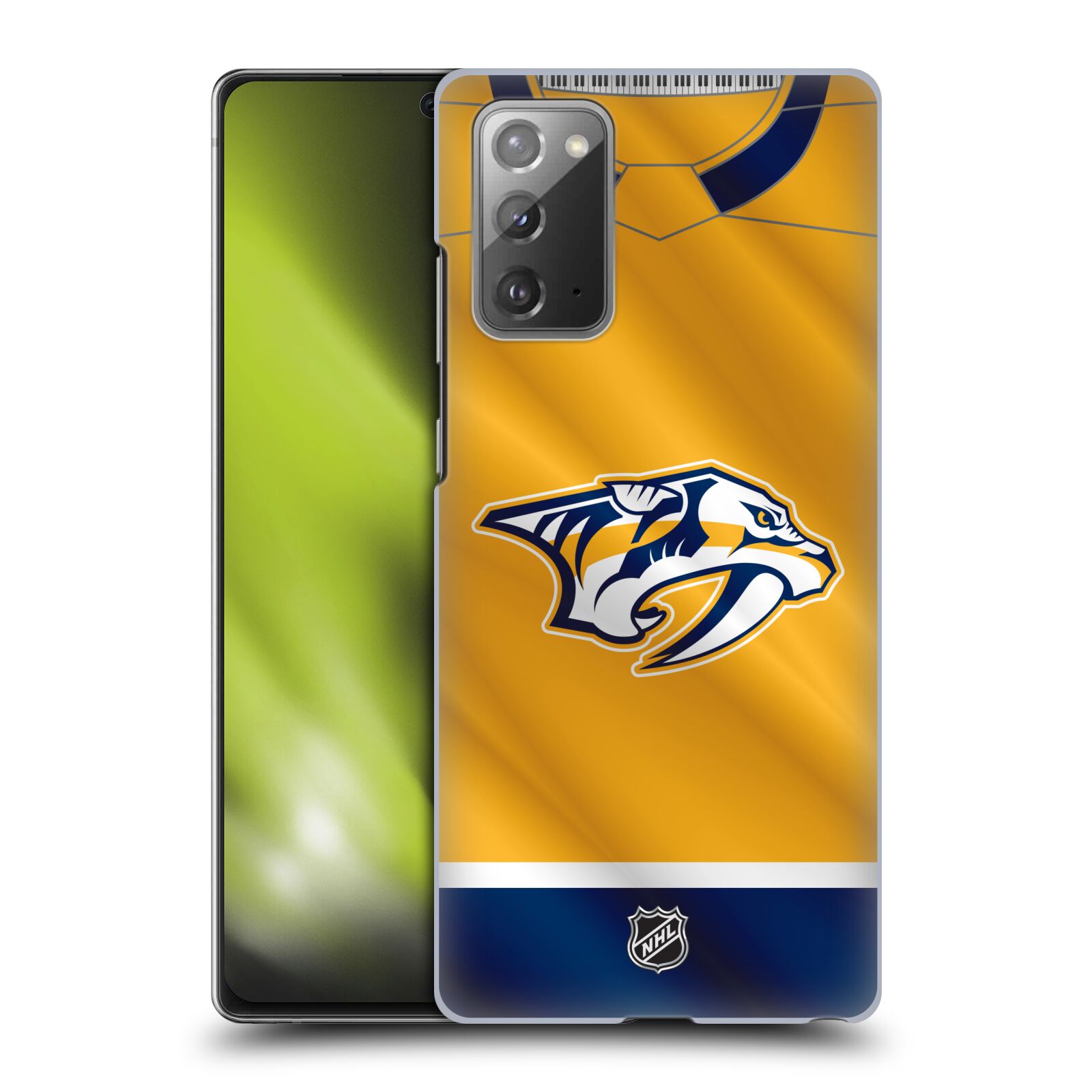 Pouzdro na mobil Samsung Galaxy Note 20 - HEAD CASE - Hokej NHL - Nashville Predators - Dres