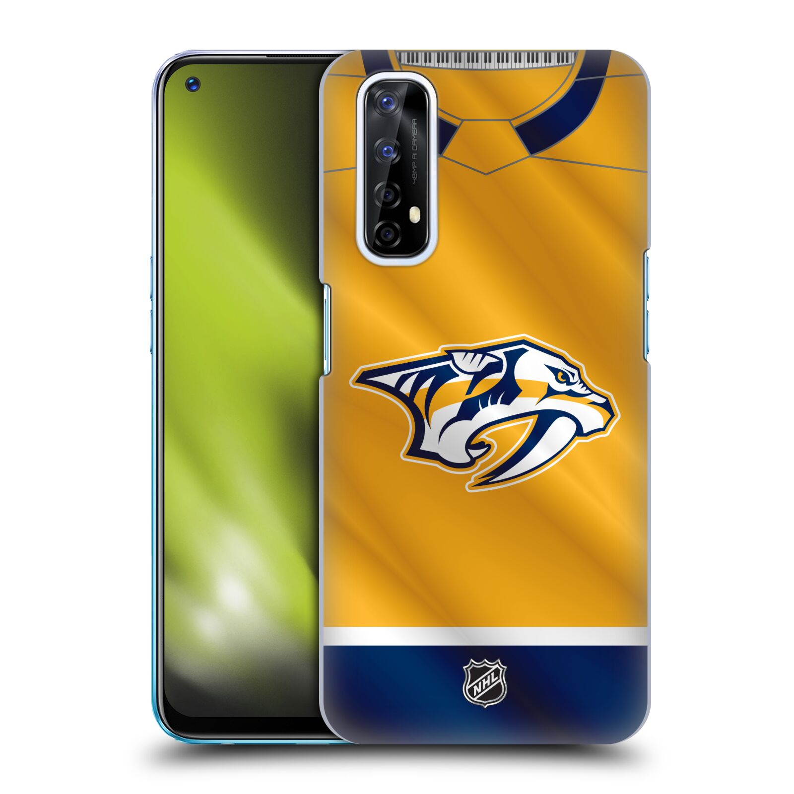 Pouzdro na mobil Realme 7 - HEAD CASE - Hokej NHL - Nashville Predators - Dres