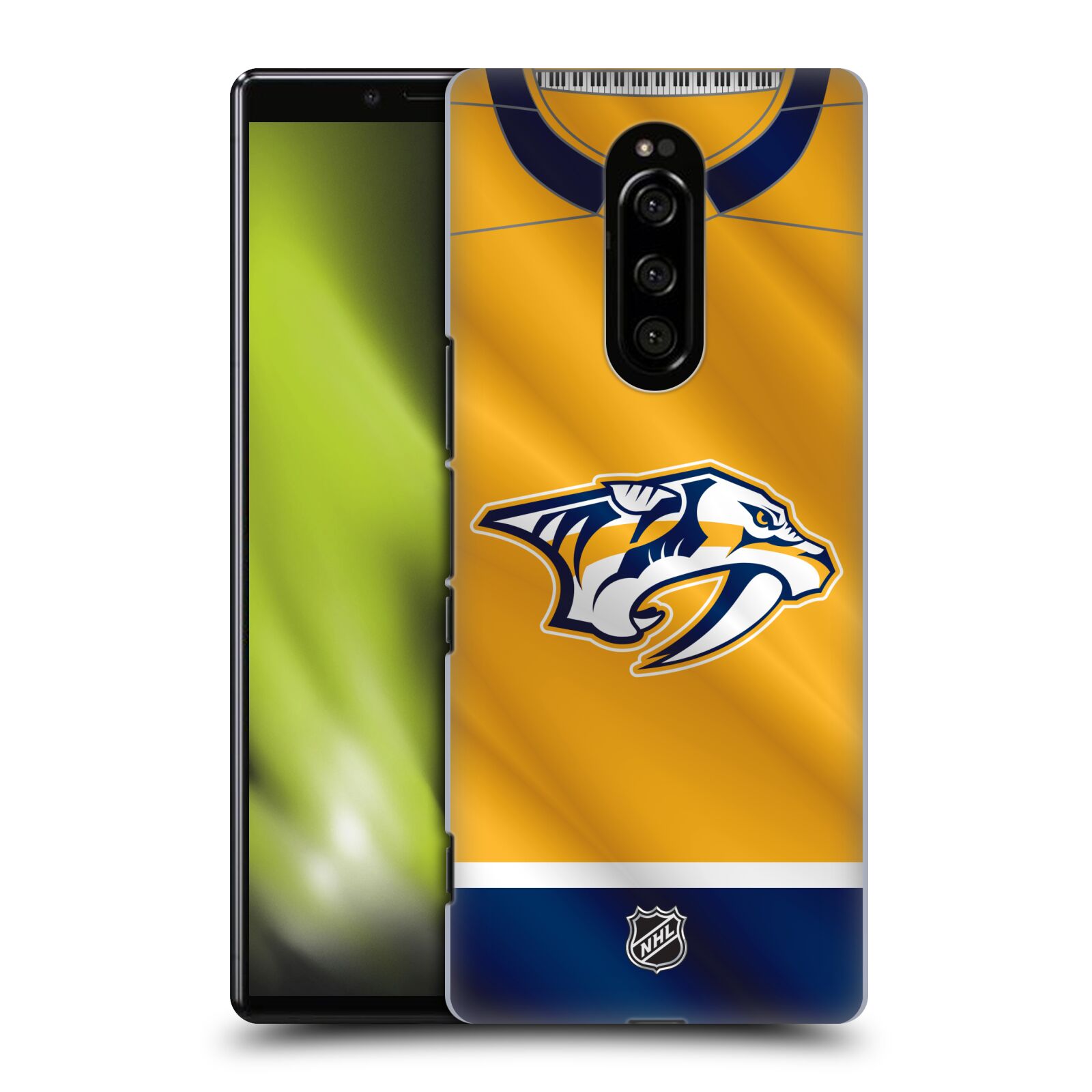 Pouzdro na mobil Sony Xperia 1 - HEAD CASE - Hokej NHL - Nashville Predators - Dres