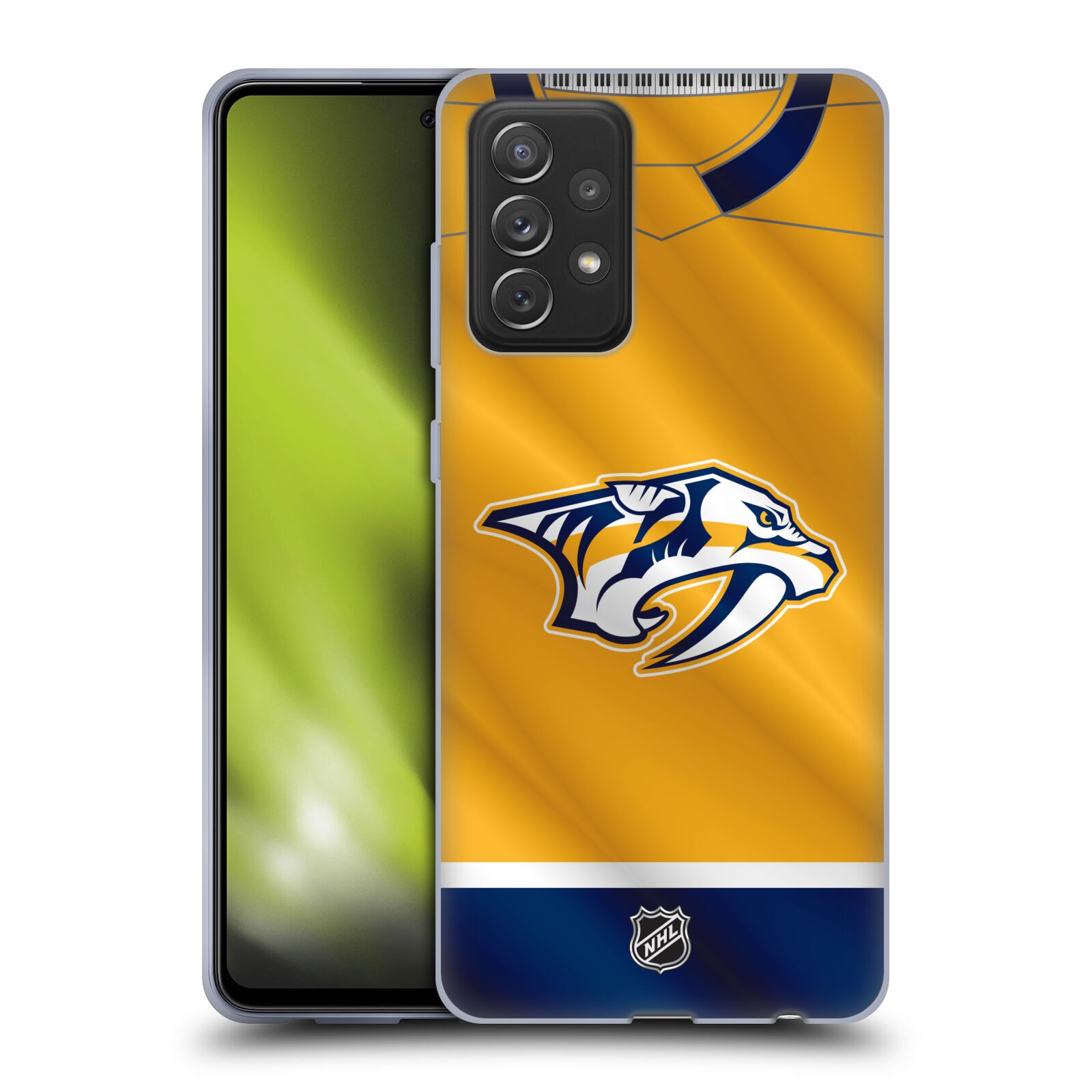 Pouzdro na mobil Samsung Galaxy A72 / A72 5G - HEAD CASE - Hokej NHL - Nashville Predators - Dres