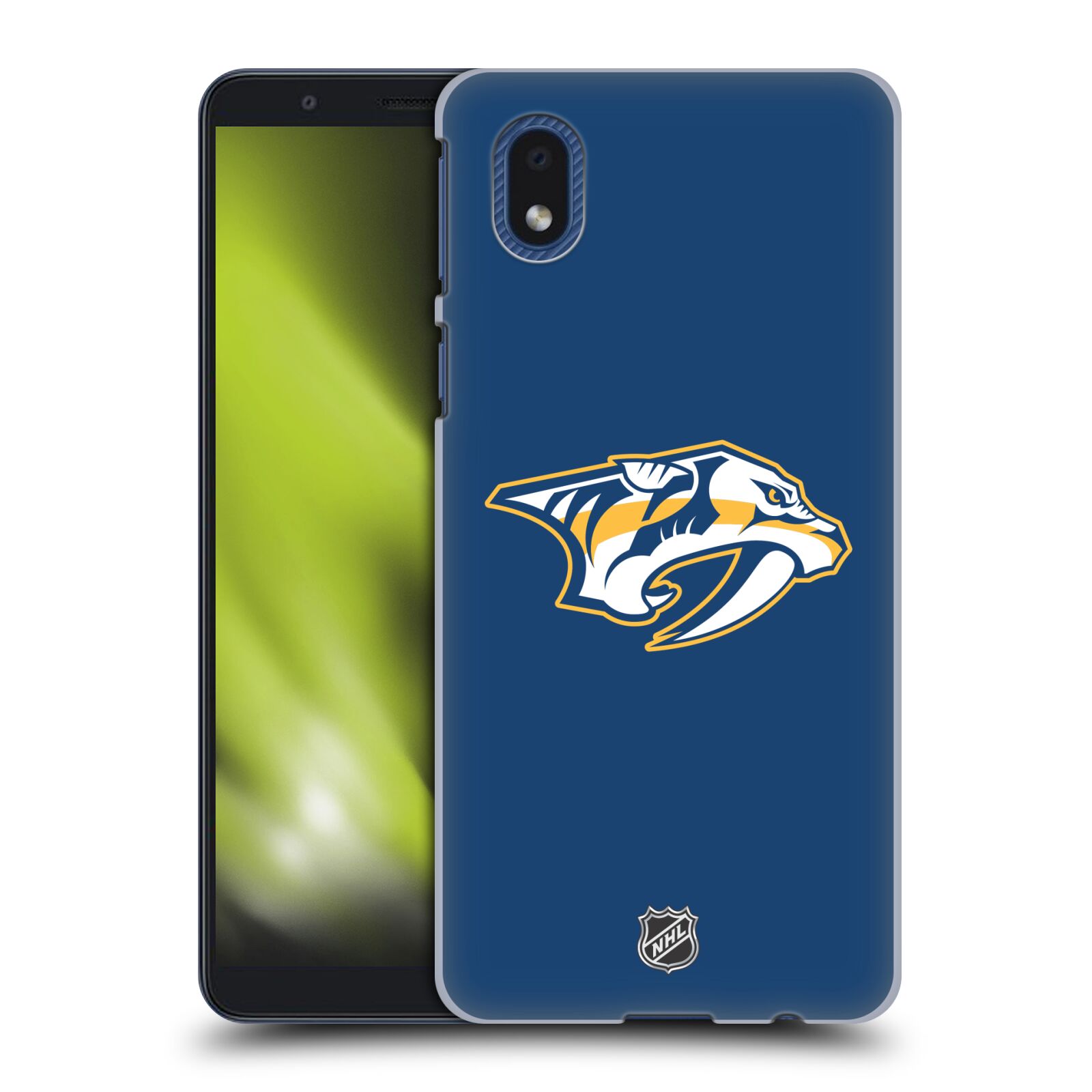 Pouzdro na mobil Samsung Galaxy A01 CORE - HEAD CASE - Hokej NHL - Nashville Predators - Velké Logo
