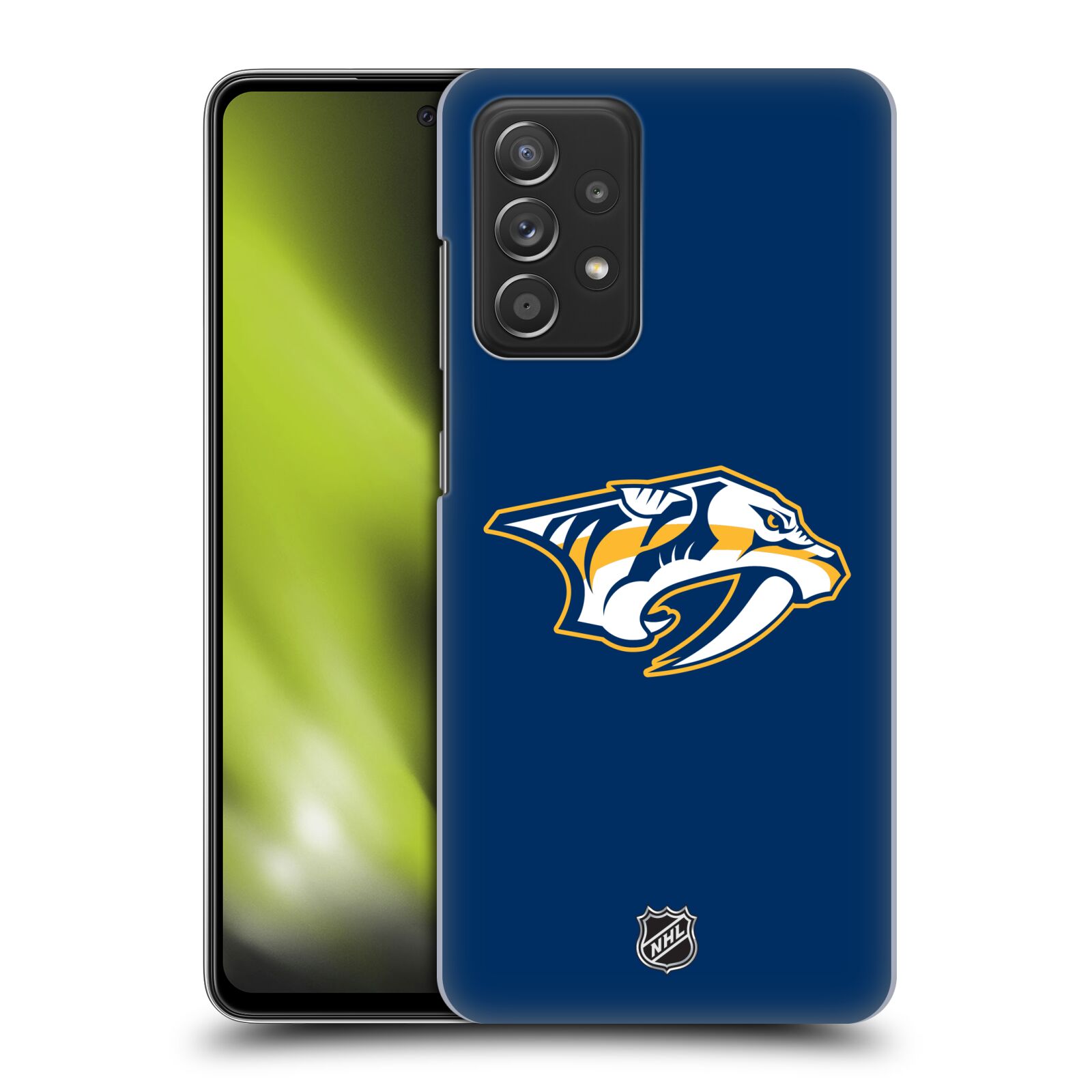 Pouzdro na mobil Samsung Galaxy A52 / A52 5G / A52s 5G - HEAD CASE - Hokej NHL - Nashville Predators - Velké Logo