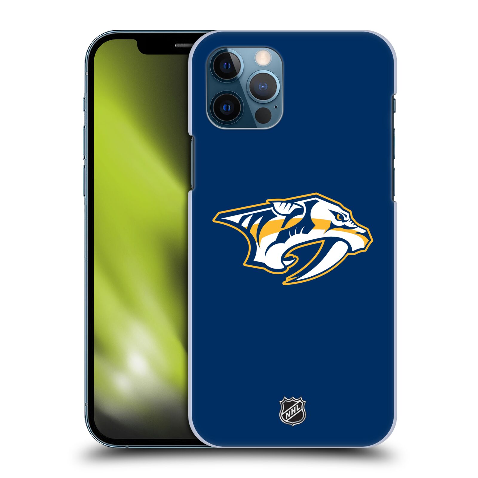 Pouzdro na mobil Apple Iphone 12 / 12 PRO - HEAD CASE - Hokej NHL - Nashville Predators - Velké Logo