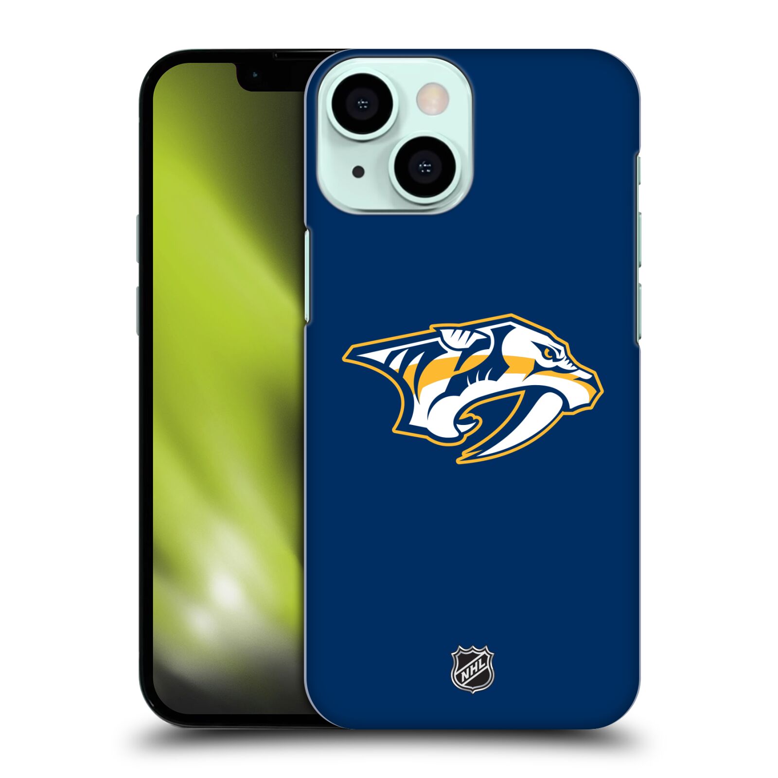 Pouzdro na mobil Apple Iphone 13 MINI - HEAD CASE - Hokej NHL - Nashville Predators - Velké Logo