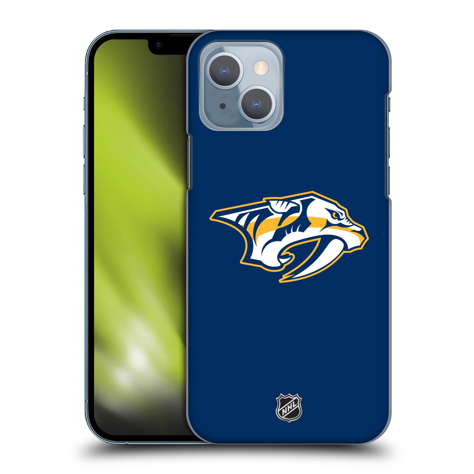 Pouzdro na mobil Apple Iphone 14 - HEAD CASE - Hokej NHL - Nashville Predators - Velké Logo