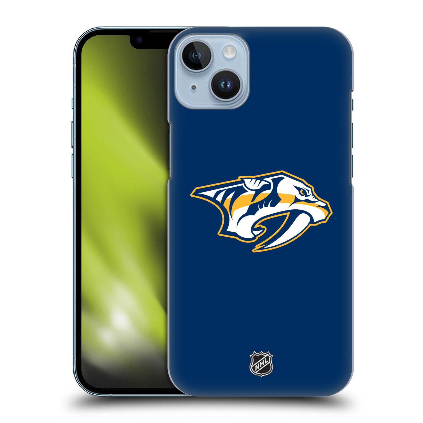 Pouzdro na mobil Apple Iphone 14 PLUS - HEAD CASE - Hokej NHL - Nashville Predators - Velké Logo
