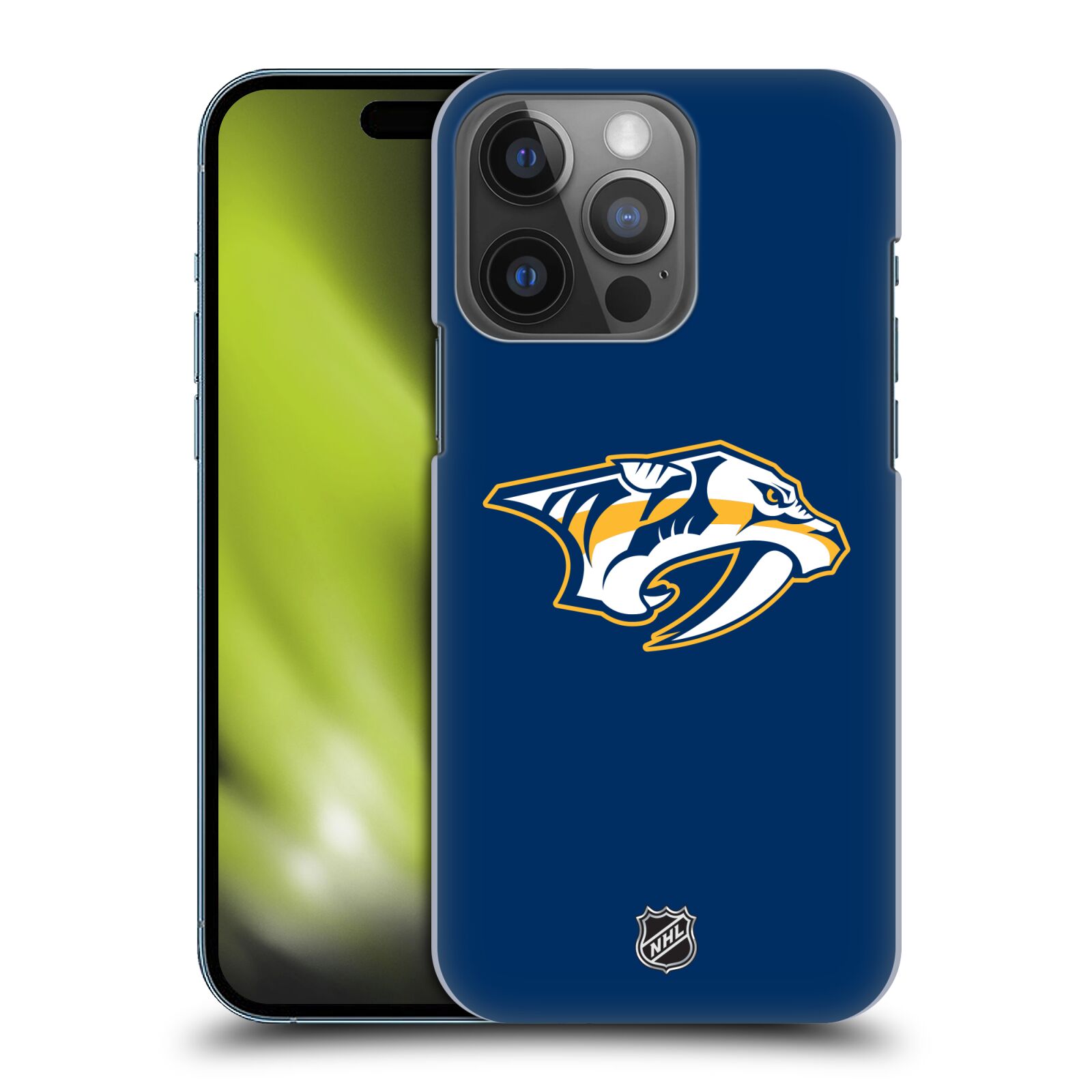 Pouzdro na mobil Apple Iphone 14 PRO - HEAD CASE - Hokej NHL - Nashville Predators - Velké Logo