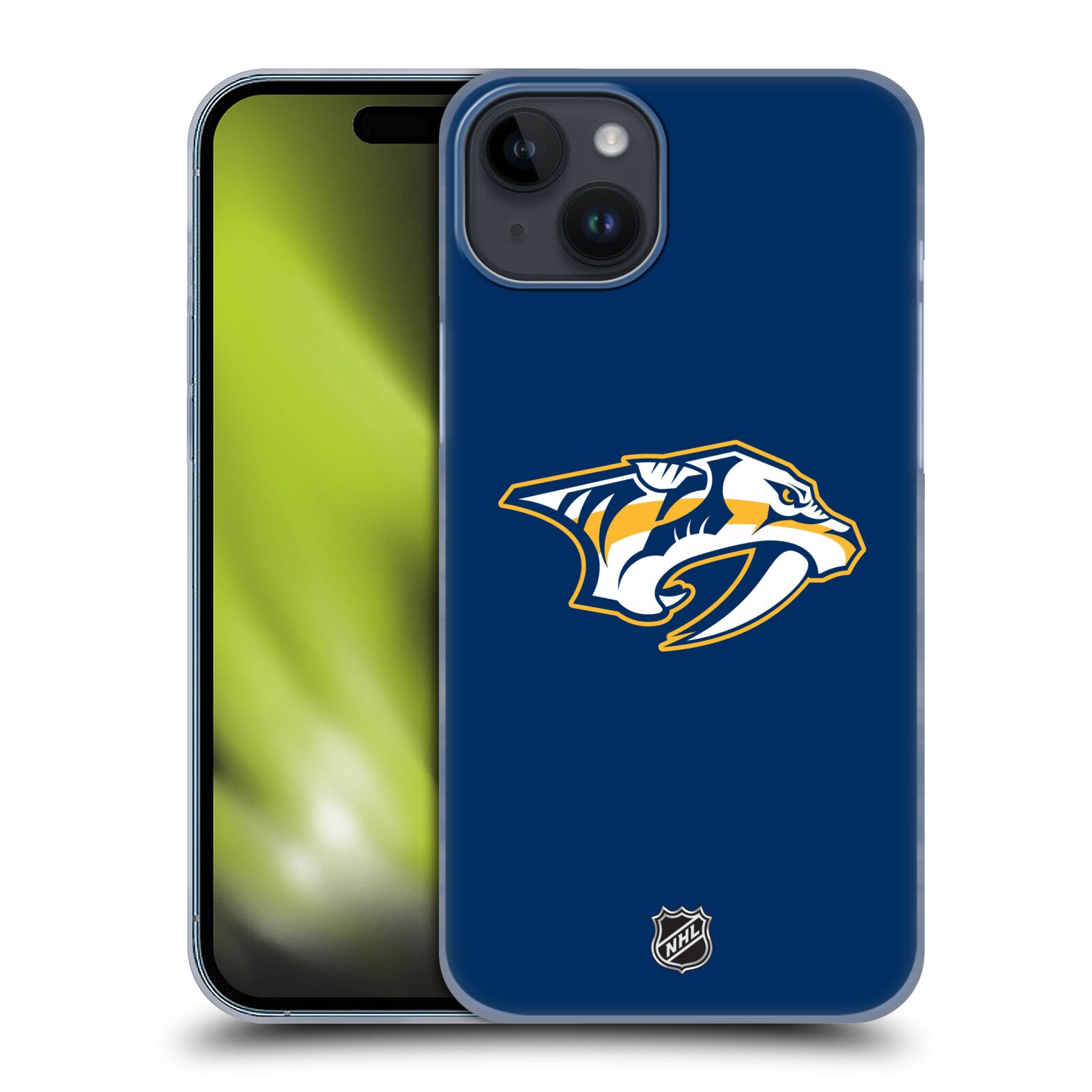 Plastový obal HEAD CASE na mobil Apple Iphone 15 PLUS  Hokej NHL - Nashville Predators - Velké Logo