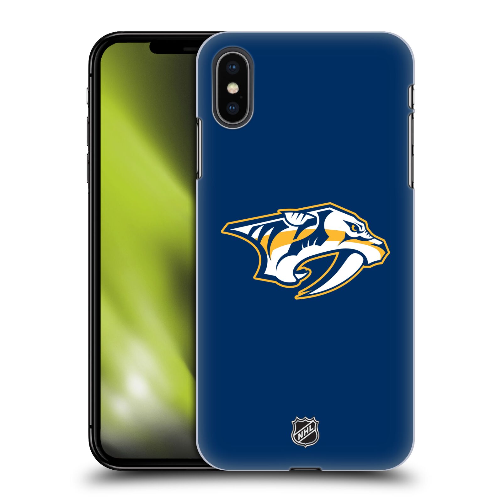 Pouzdro na mobil Apple Iphone XS MAX - HEAD CASE - Hokej NHL - Nashville Predators - Velké Logo