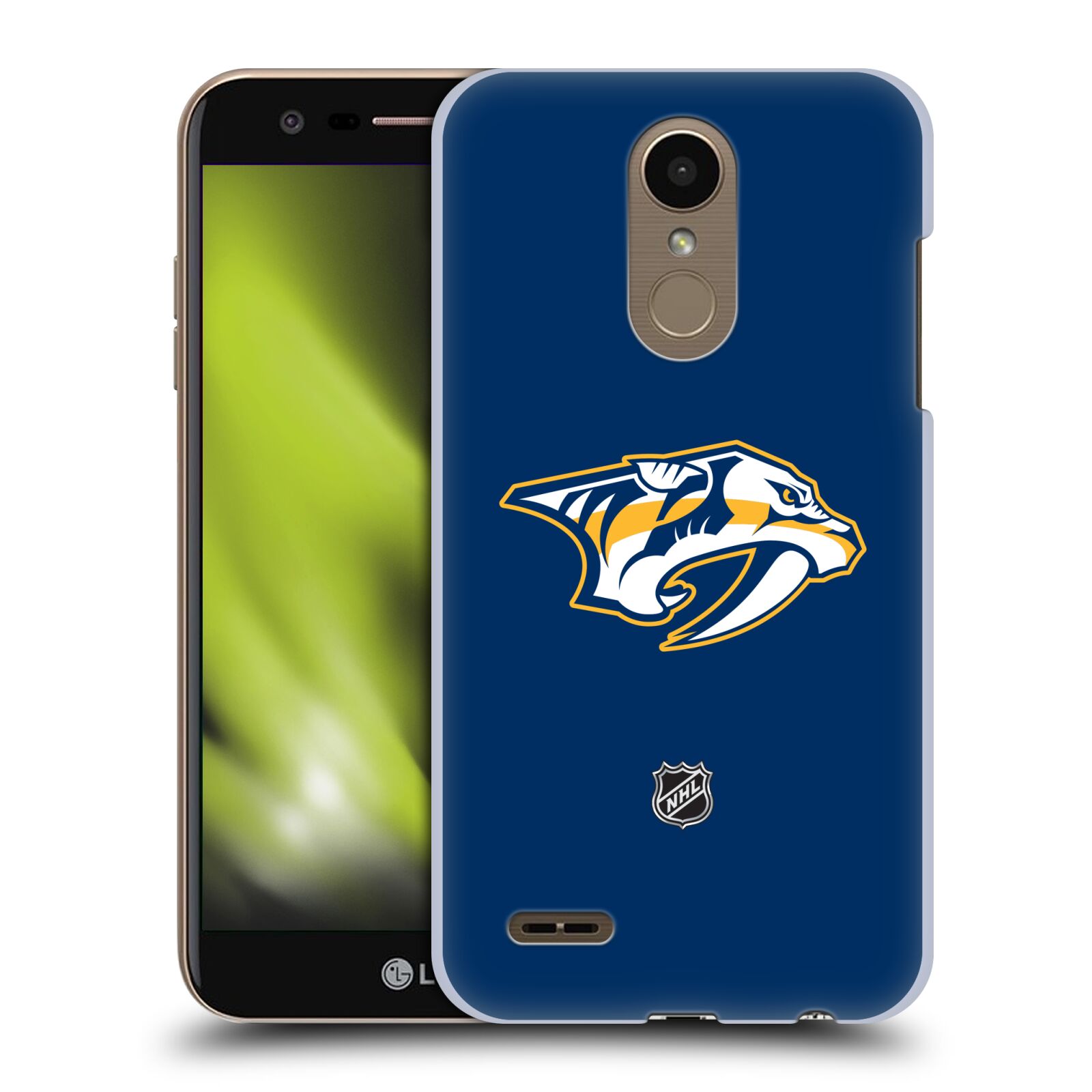 Pouzdro na mobil LG K10 2018 - HEAD CASE - Hokej NHL - Nashville Predators - Velké Logo