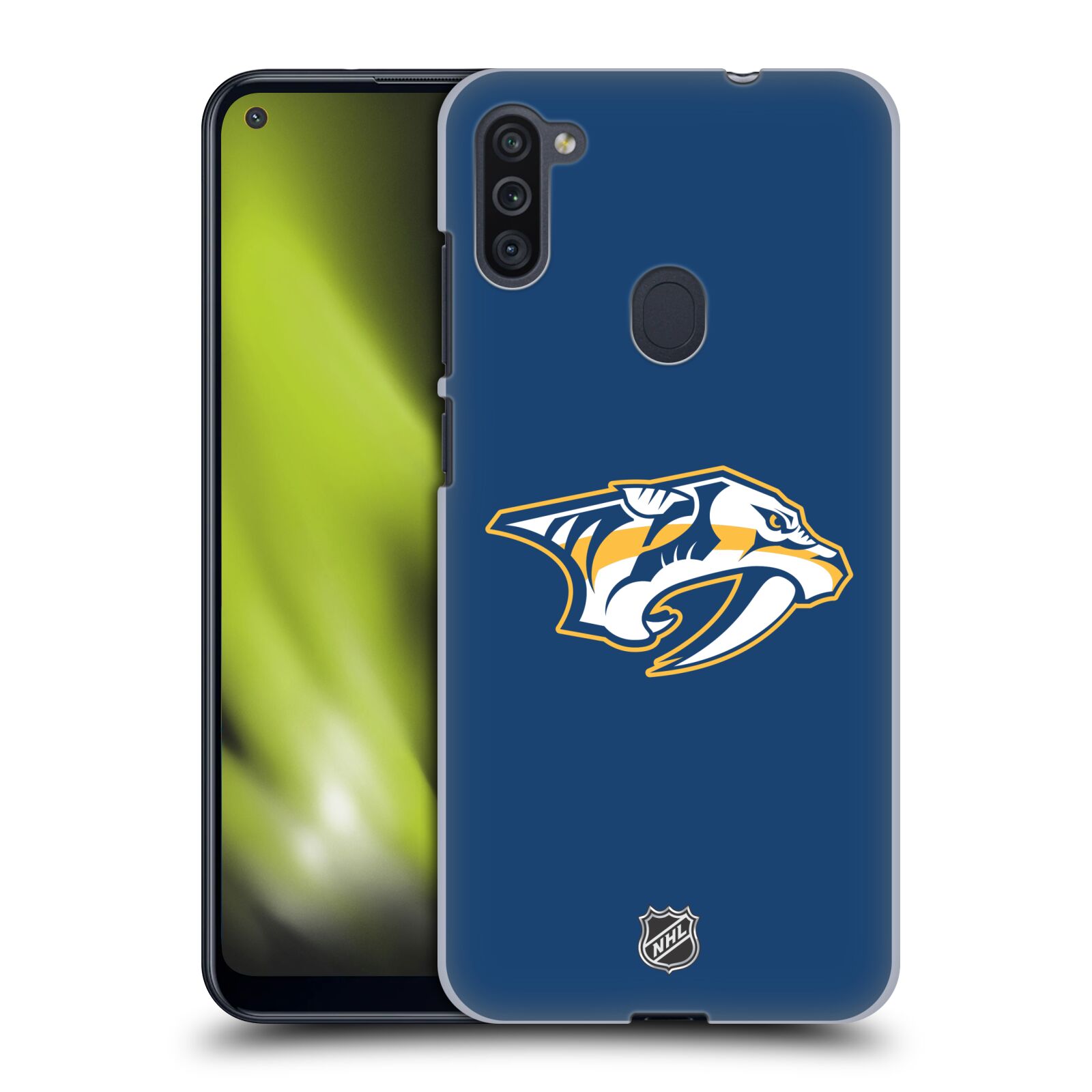 Pouzdro na mobil Samsung Galaxy M11 - HEAD CASE - Hokej NHL - Nashville Predators - Velké Logo