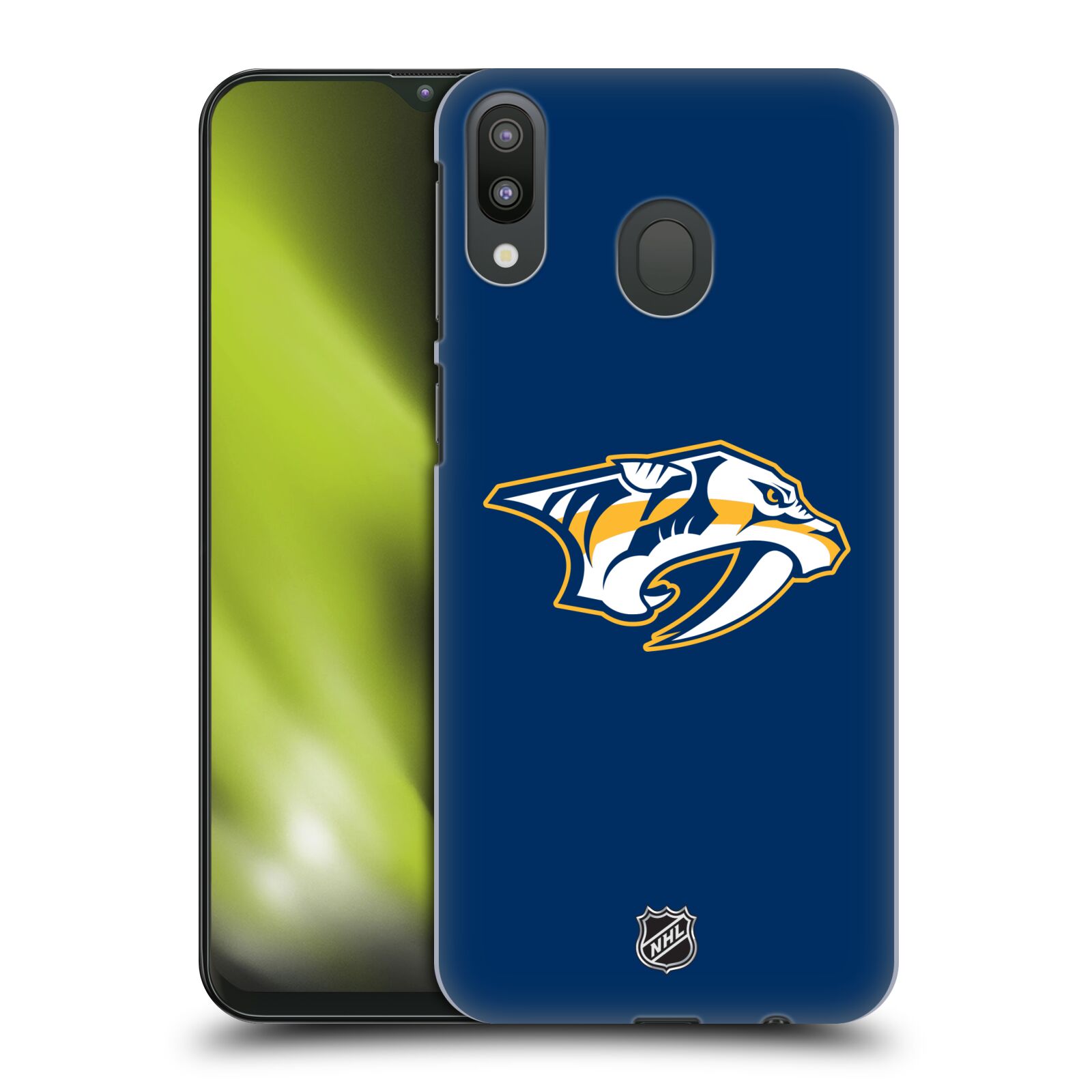 Pouzdro na mobil Samsung Galaxy M20 - HEAD CASE - Hokej NHL - Nashville Predators - Velké Logo