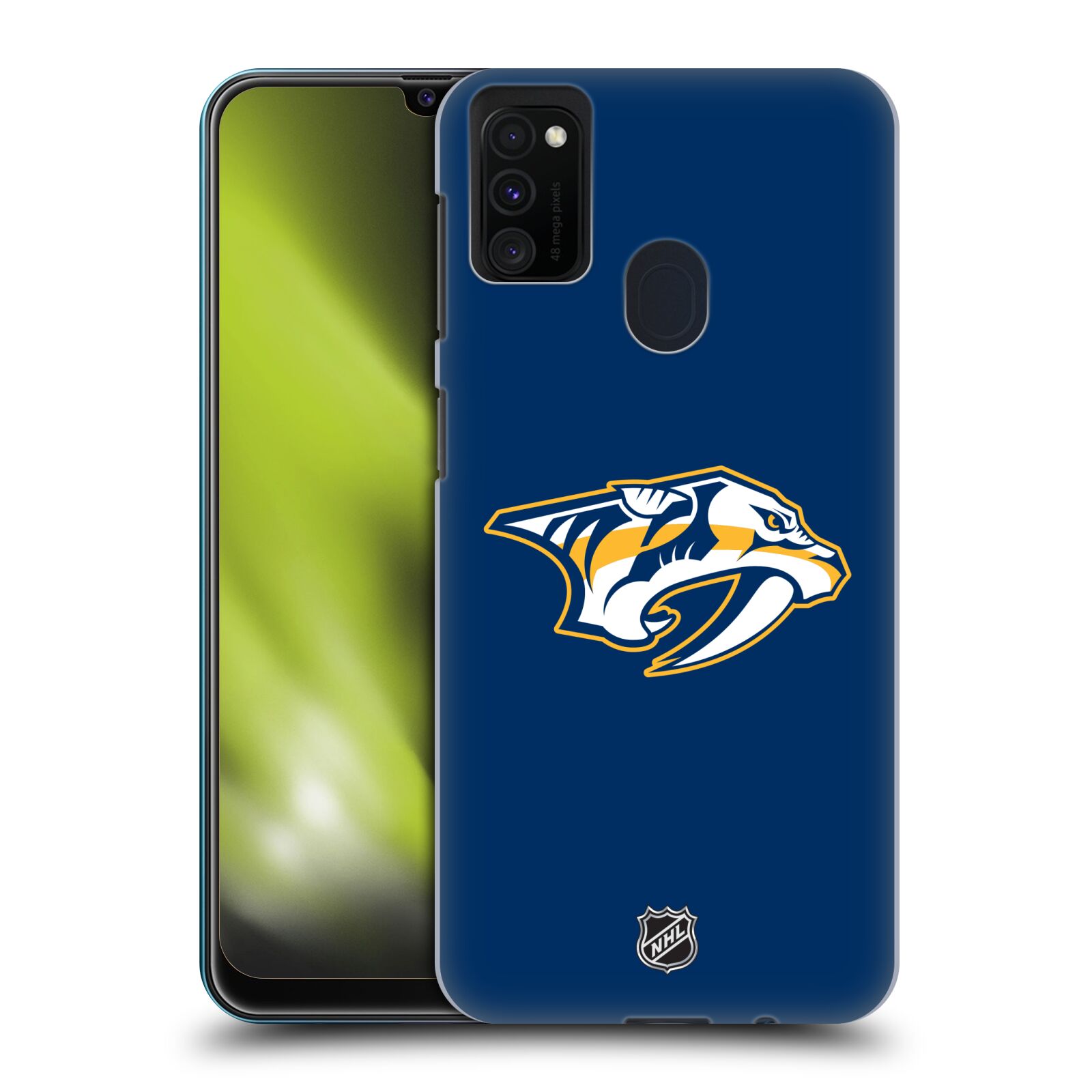 Pouzdro na mobil Samsung Galaxy M21 - HEAD CASE - Hokej NHL - Nashville Predators - Velké Logo