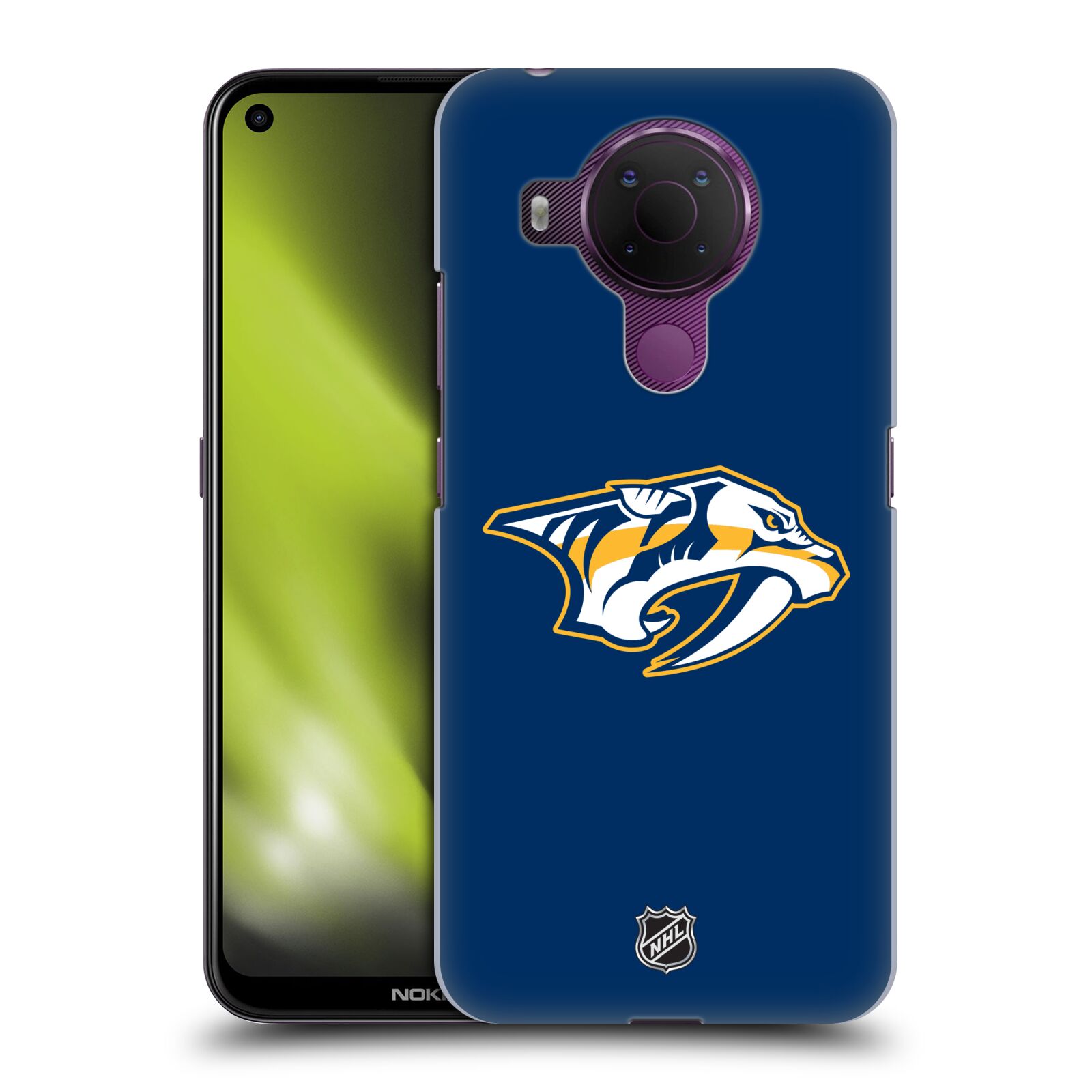 Pouzdro na mobil Nokia 5.4 - HEAD CASE - Hokej NHL - Nashville Predators - Velké Logo