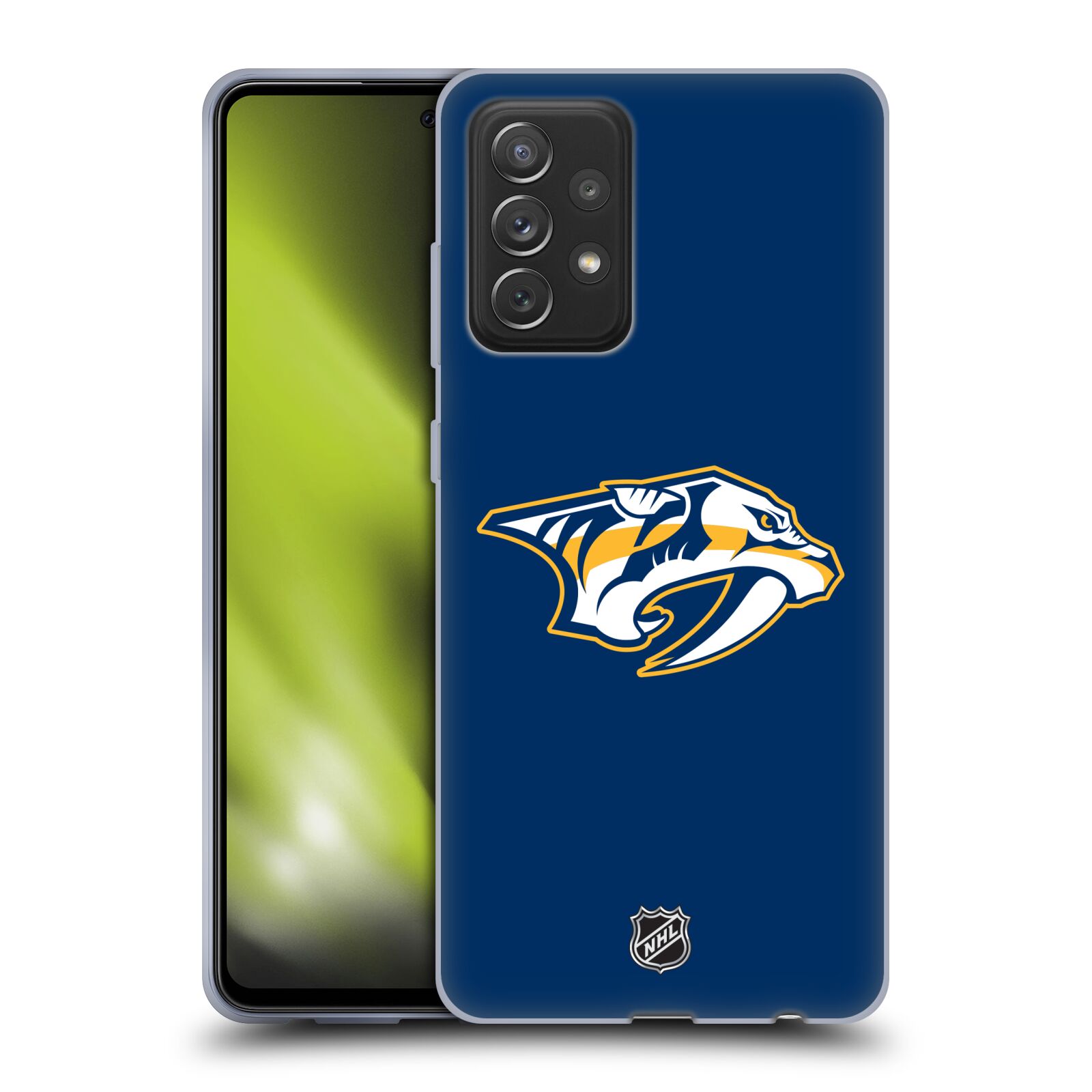 Pouzdro na mobil Samsung Galaxy A72 / A72 5G - HEAD CASE - Hokej NHL - Nashville Predators - Velké Logo