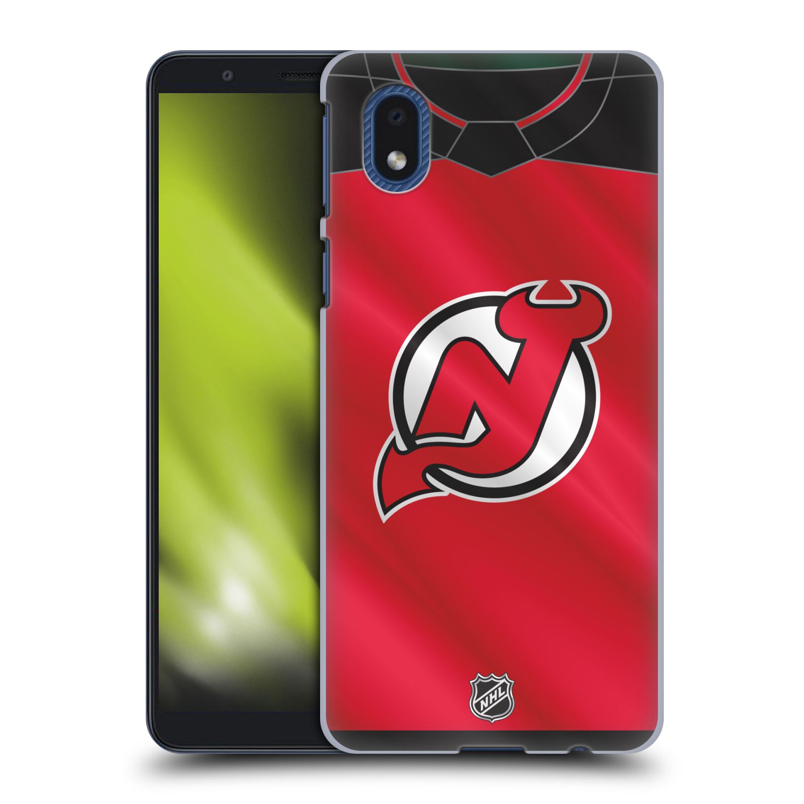 Pouzdro na mobil Samsung Galaxy A01 CORE - HEAD CASE - Hokej NHL - New Jersey Devils - Dres
