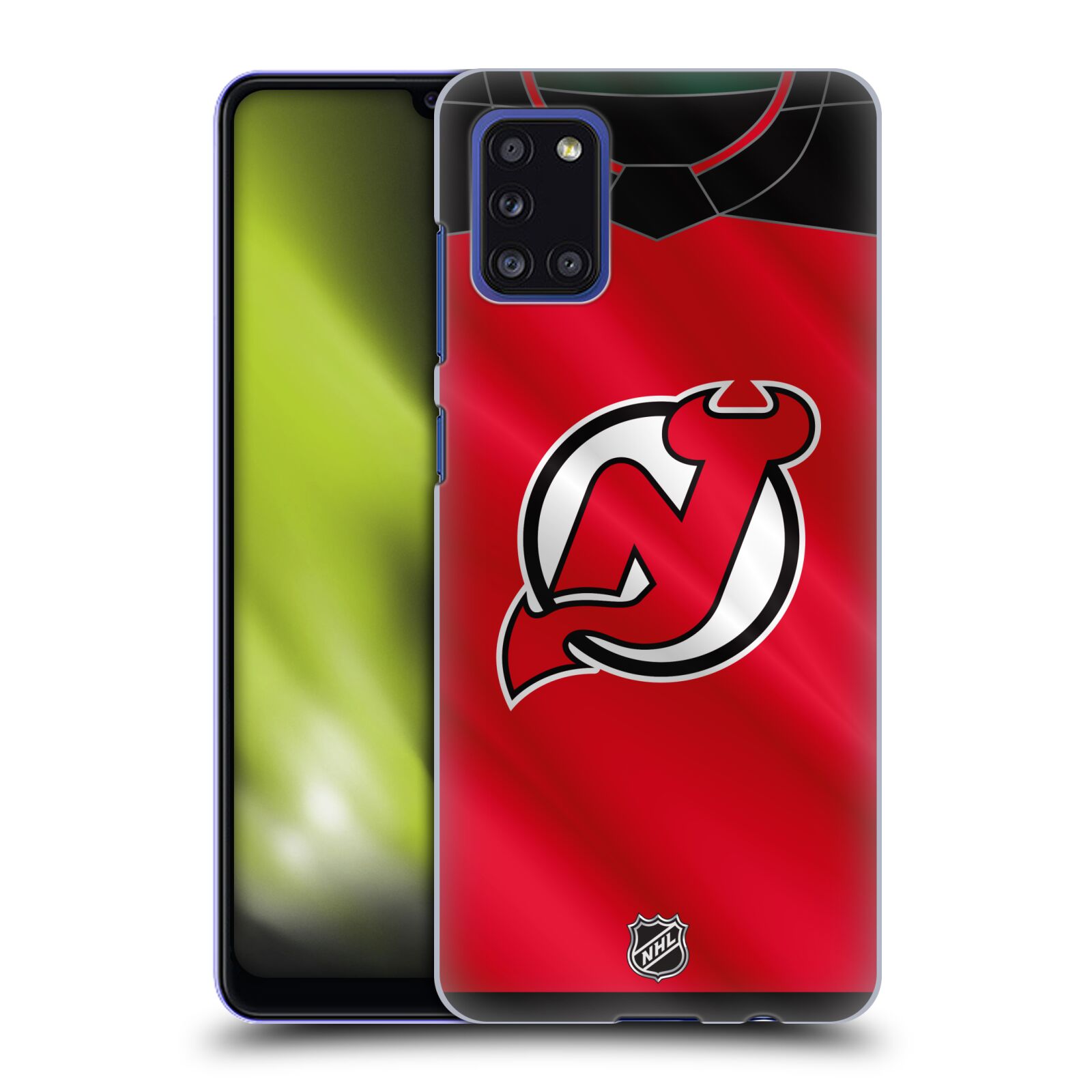 Pouzdro na mobil Samsung Galaxy A31 - HEAD CASE - Hokej NHL - New Jersey Devils - Dres