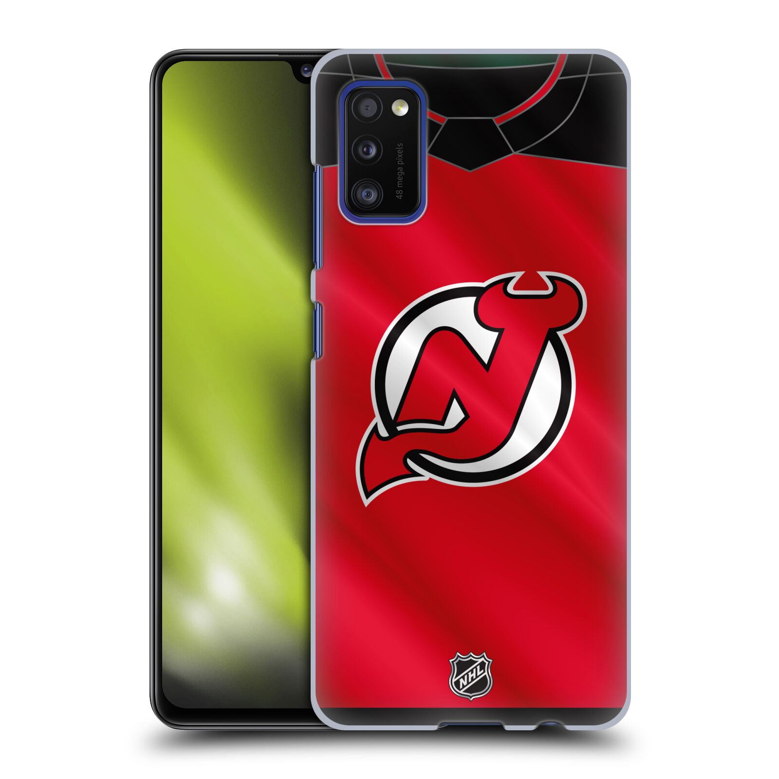 Pouzdro na mobil Samsung Galaxy A41 - HEAD CASE - Hokej NHL - New Jersey Devils - Dres