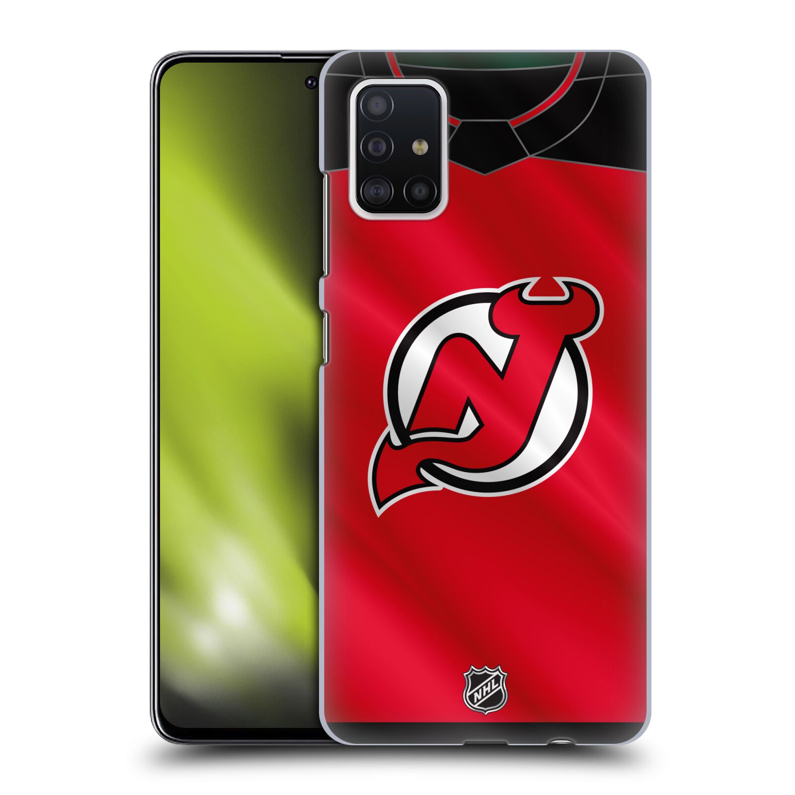 Pouzdro na mobil Samsung Galaxy A51 - HEAD CASE - Hokej NHL - New Jersey Devils - Dres