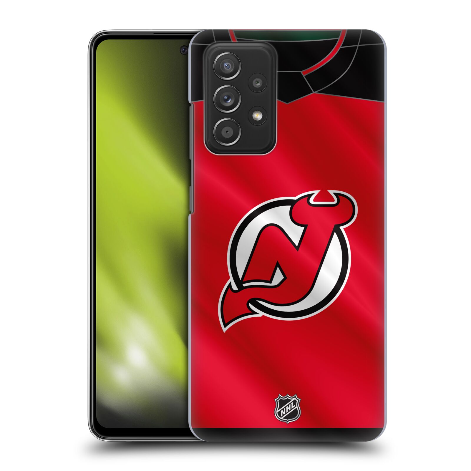 Pouzdro na mobil Samsung Galaxy A52 / A52 5G / A52s 5G - HEAD CASE - Hokej NHL - New Jersey Devils - Dres