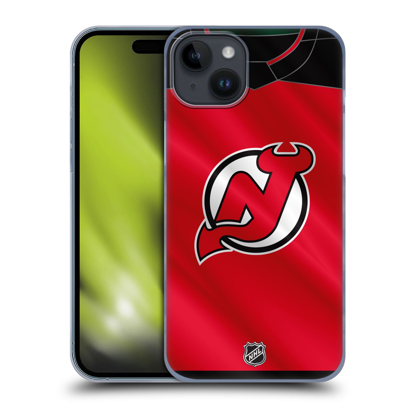 Plastový obal HEAD CASE na mobil Apple Iphone 15 PLUS  Hokej NHL - New Jersey Devils - Dres