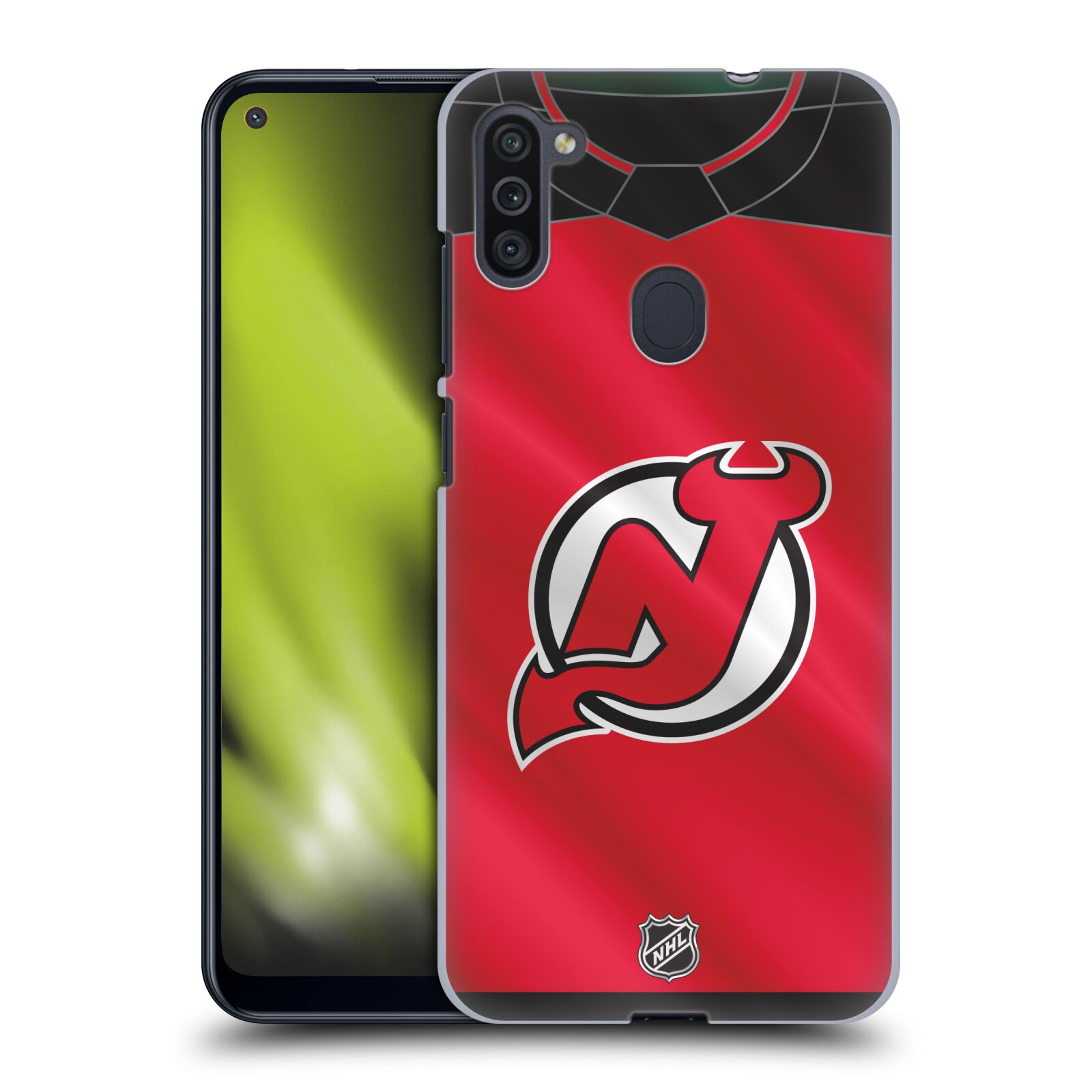 Pouzdro na mobil Samsung Galaxy M11 - HEAD CASE - Hokej NHL - New Jersey Devils - Dres