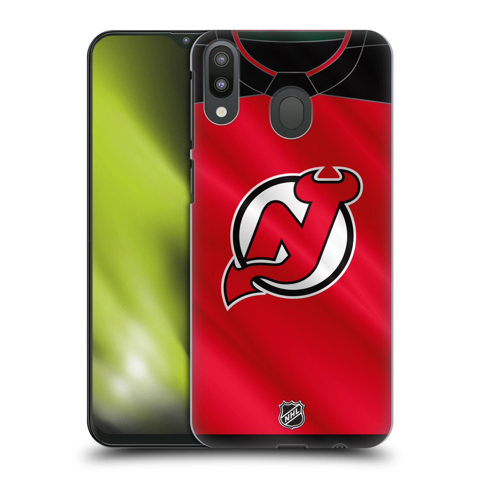 Pouzdro na mobil Samsung Galaxy M20 - HEAD CASE - Hokej NHL - New Jersey Devils - Dres
