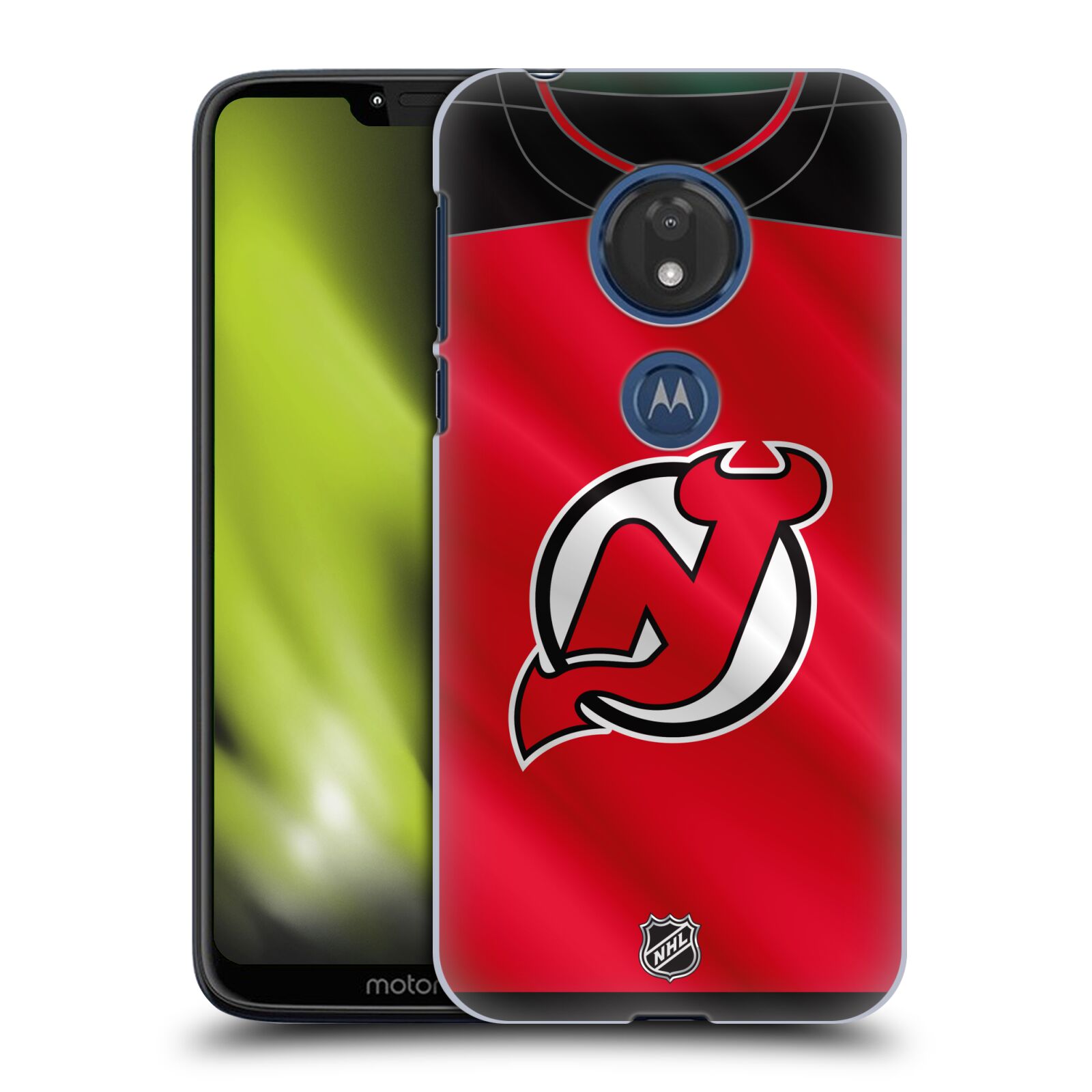 Pouzdro na mobil Motorola Moto G7 Play - HEAD CASE - Hokej NHL - New Jersey Devils - Dres