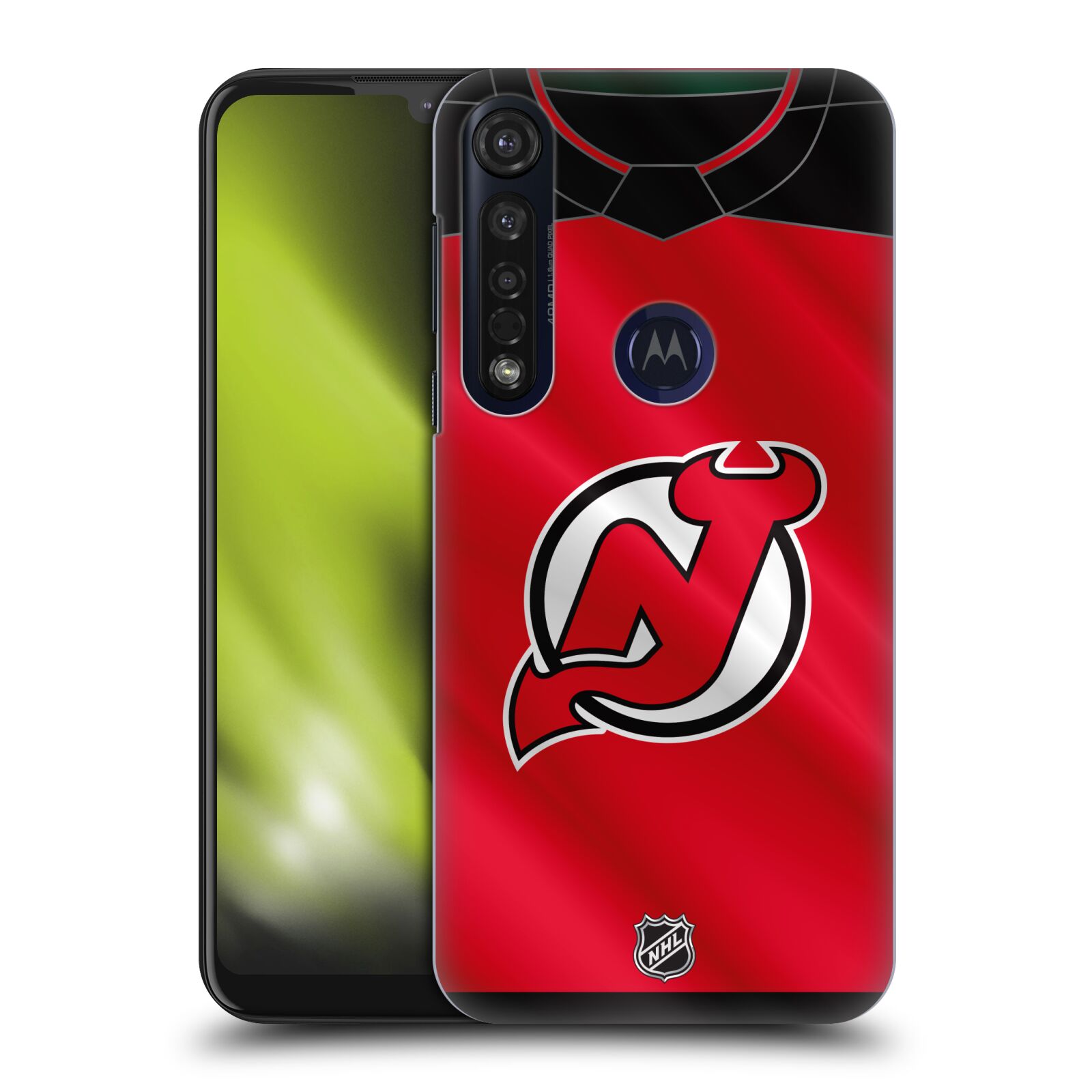 Pouzdro na mobil Motorola Moto G8 PLUS - HEAD CASE - Hokej NHL - New Jersey Devils - Dres