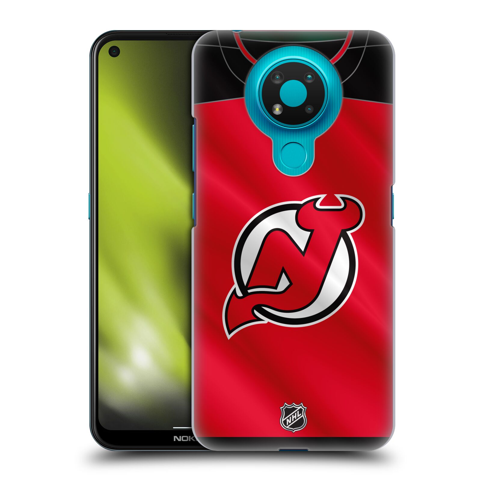 Pouzdro na mobil Nokia 3.4 - HEAD CASE - Hokej NHL - New Jersey Devils - Dres