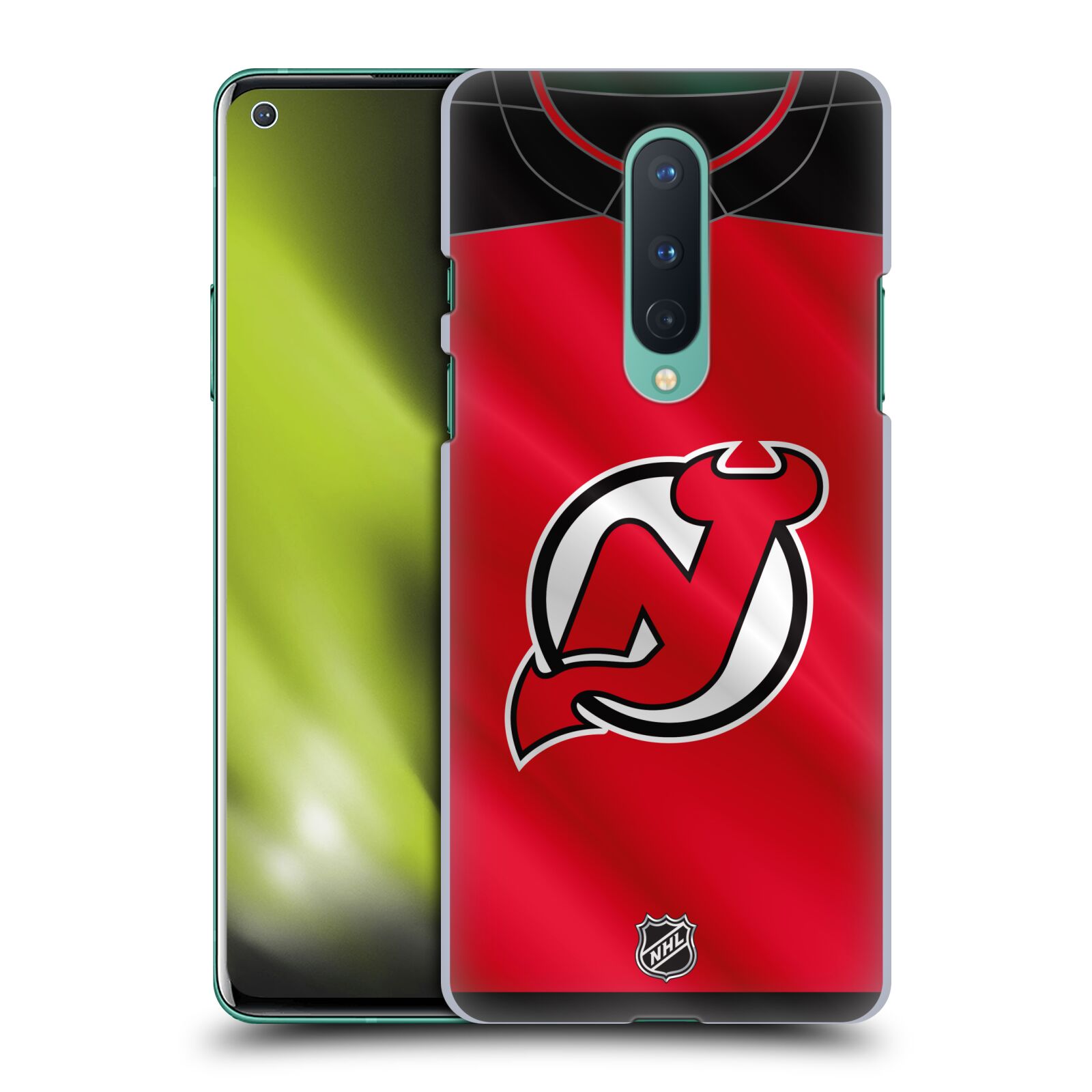 Pouzdro na mobil OnePlus 8 5G - HEAD CASE - Hokej NHL - New Jersey Devils - Dres
