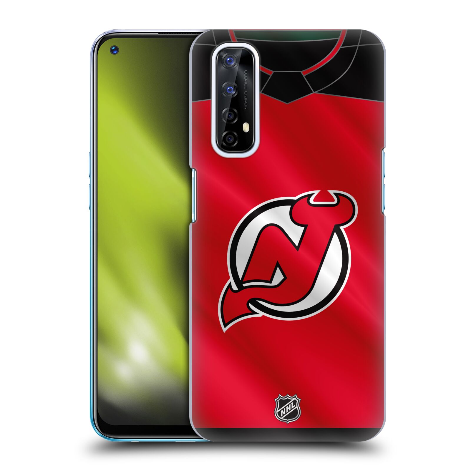 Pouzdro na mobil Realme 7 - HEAD CASE - Hokej NHL - New Jersey Devils - Dres