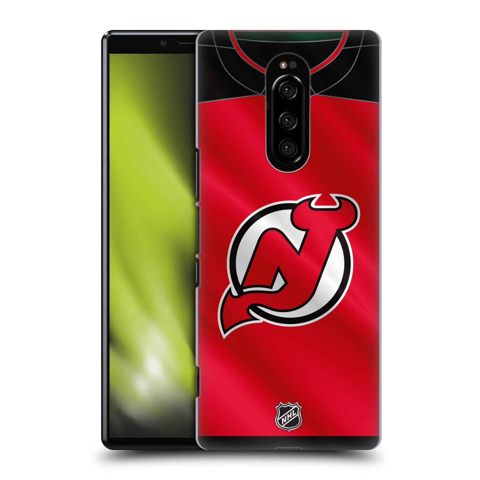 Pouzdro na mobil Sony Xperia 1 - HEAD CASE - Hokej NHL - New Jersey Devils - Dres