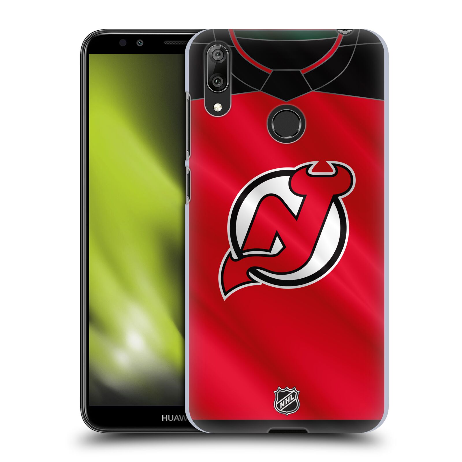 Pouzdro na mobil Huawei Y7 2019 - HEAD CASE - Hokej NHL - New Jersey Devils - Dres