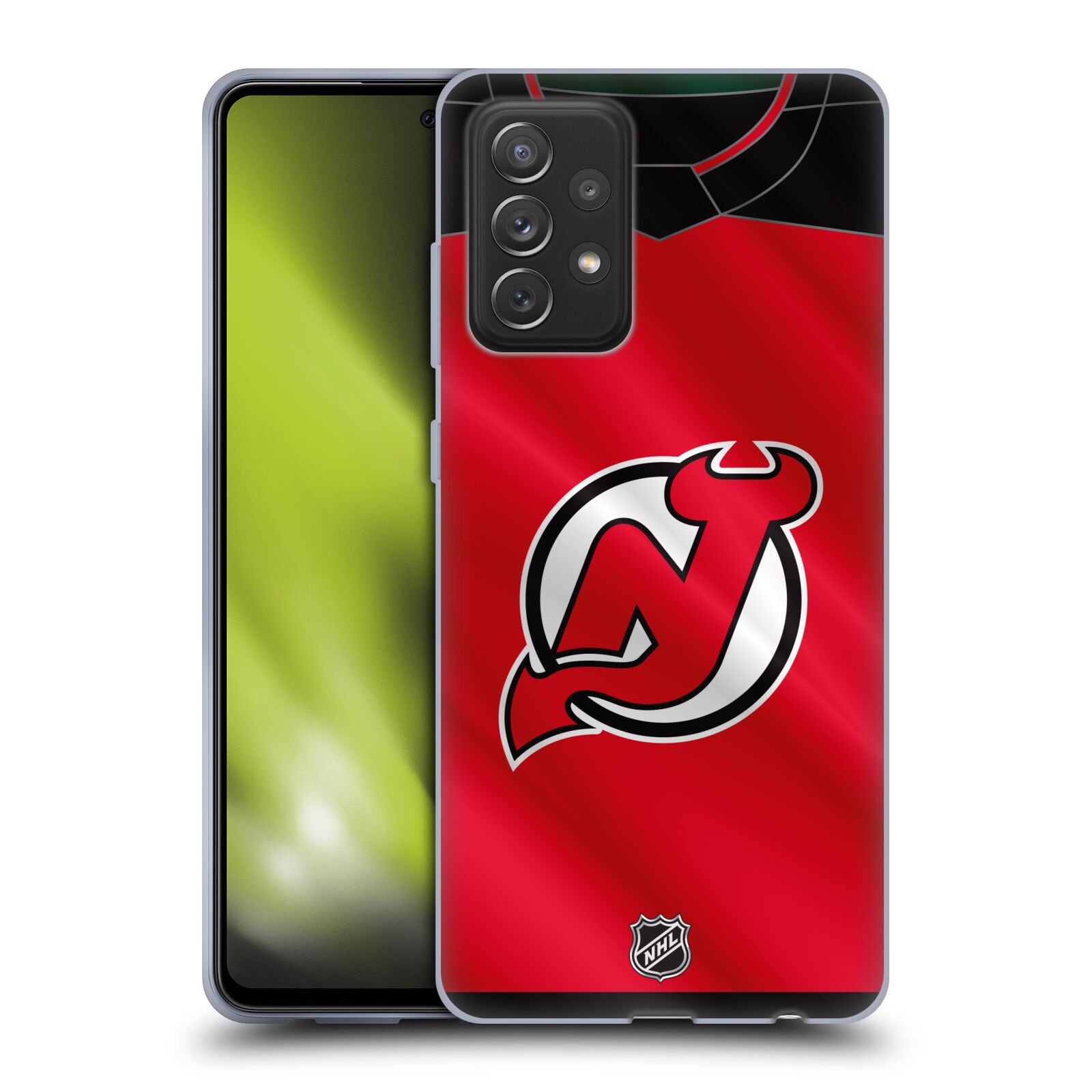 Pouzdro na mobil Samsung Galaxy A72 / A72 5G - HEAD CASE - Hokej NHL - New Jersey Devils - Dres