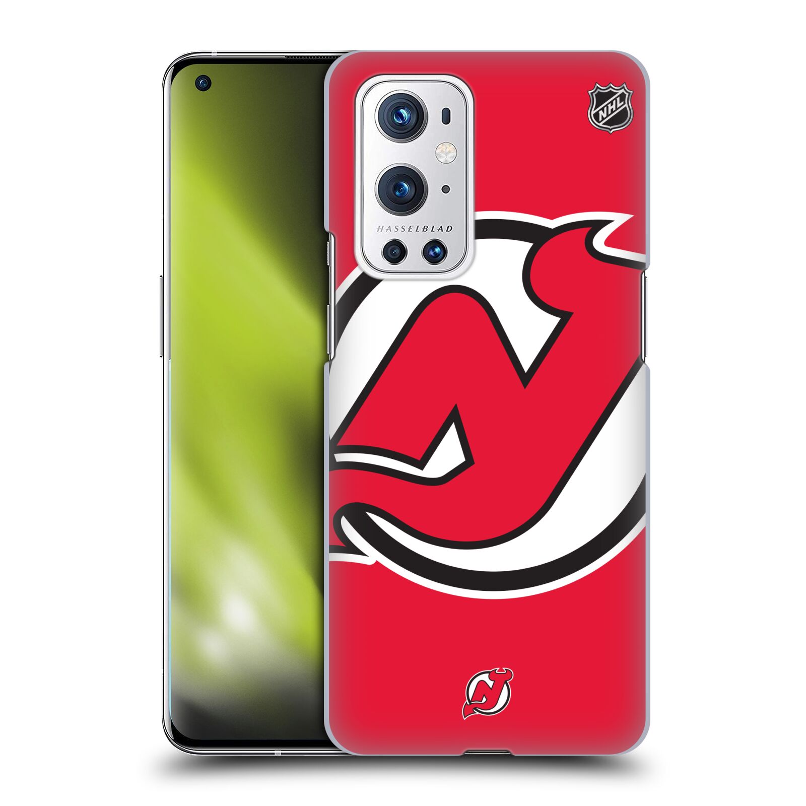 Pouzdro na mobil OnePlus 9 PRO - HEAD CASE - Hokej NHL - New Jersey Devils - Velký znak