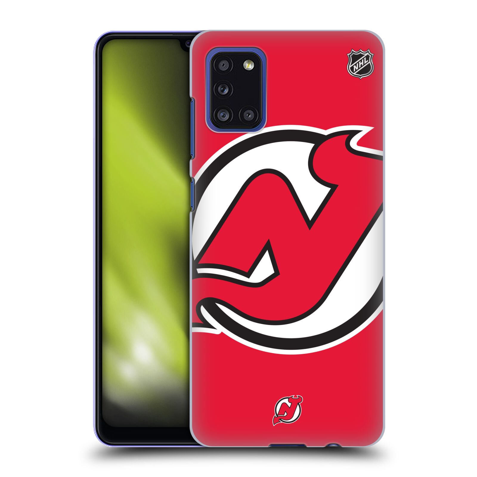 Pouzdro na mobil Samsung Galaxy A31 - HEAD CASE - Hokej NHL - New Jersey Devils - Velký znak
