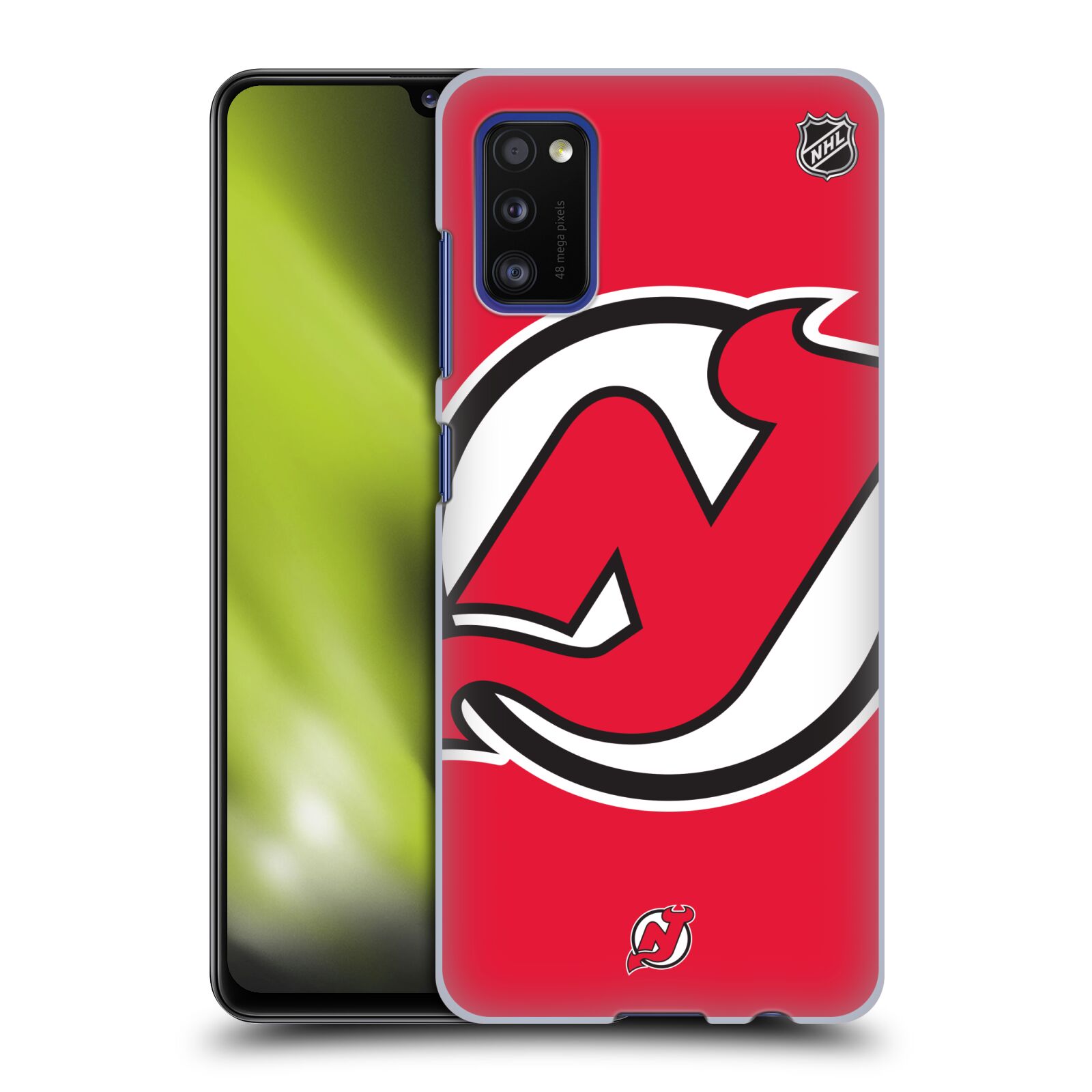Pouzdro na mobil Samsung Galaxy A41 - HEAD CASE - Hokej NHL - New Jersey Devils - Velký znak