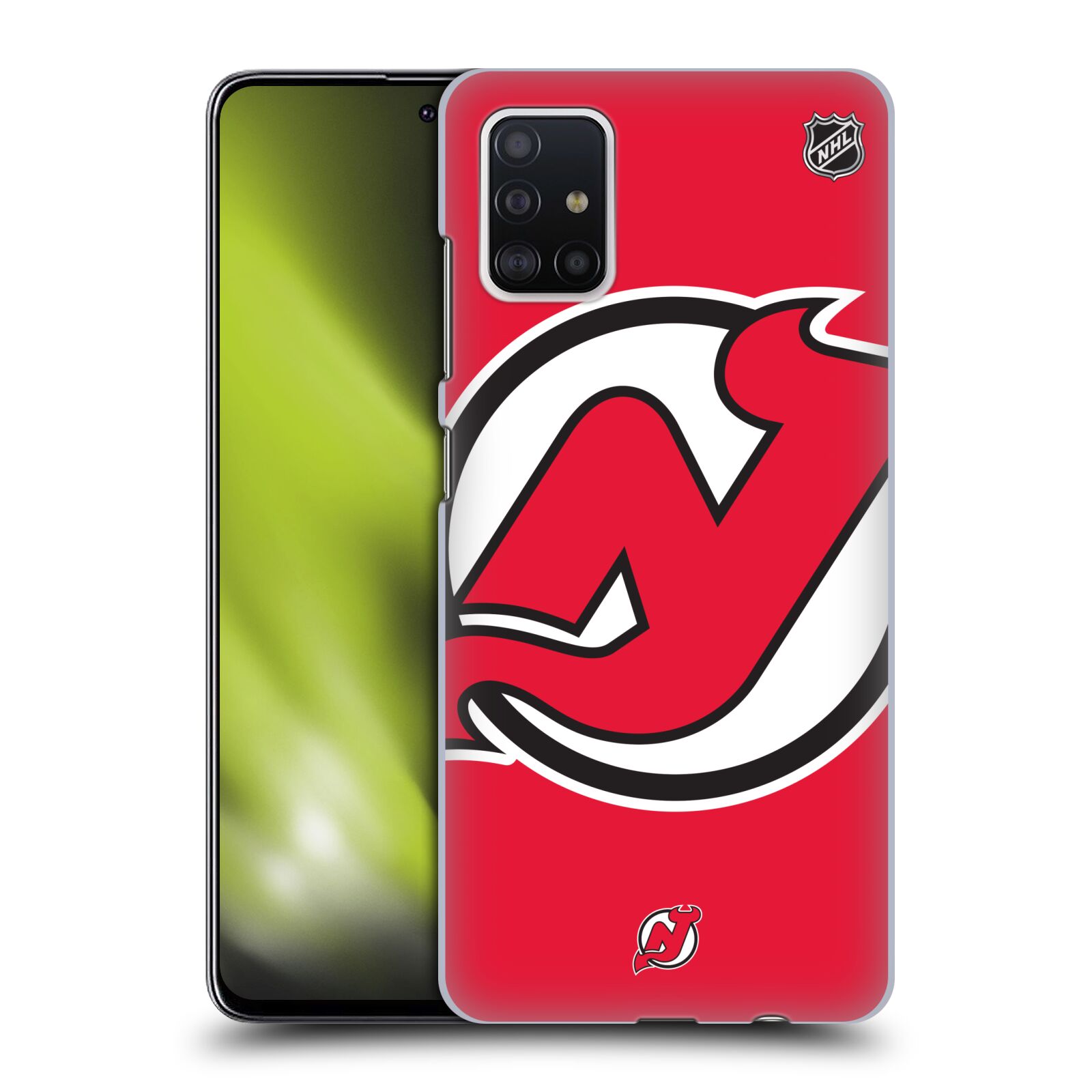 Pouzdro na mobil Samsung Galaxy A51 - HEAD CASE - Hokej NHL - New Jersey Devils - Velký znak