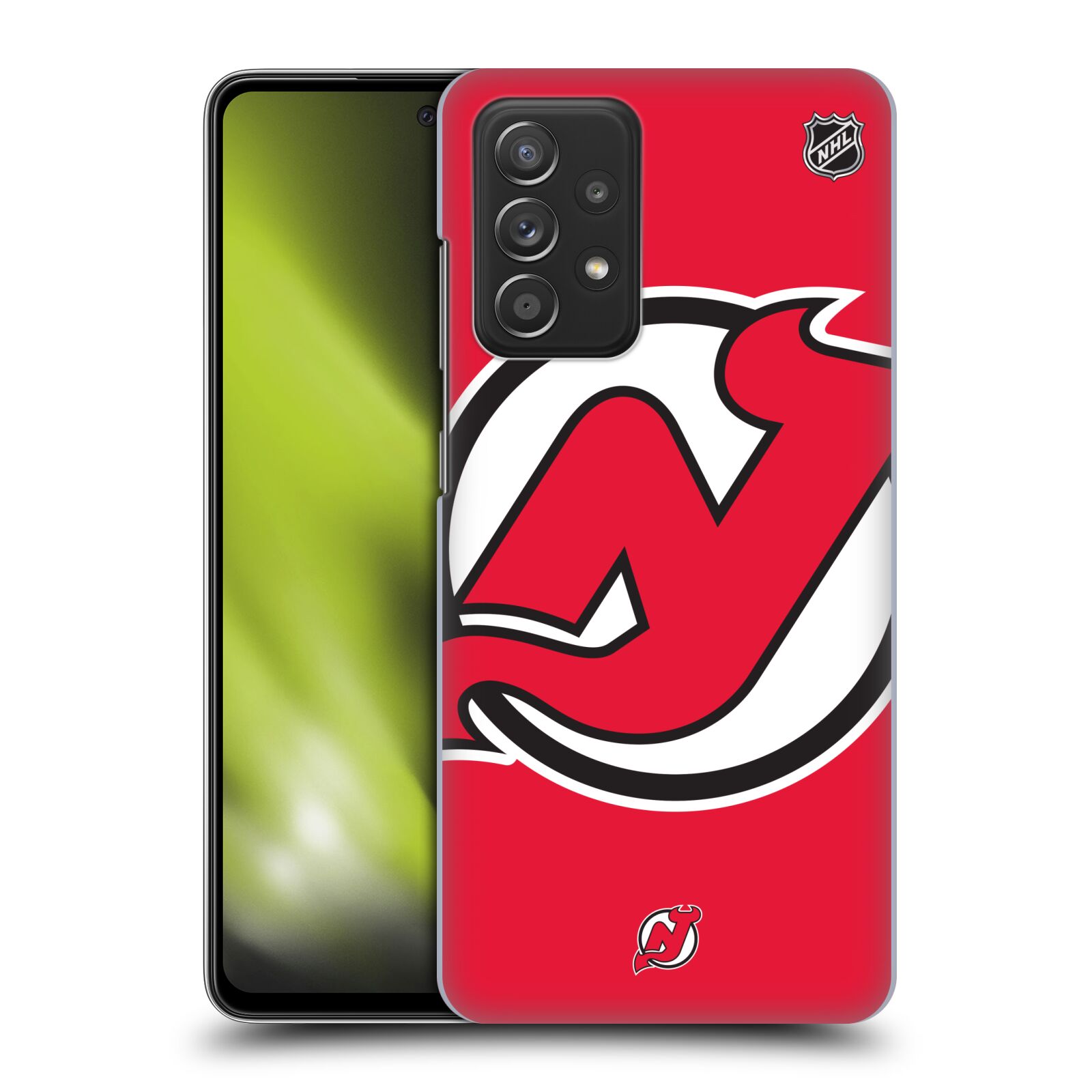 Pouzdro na mobil Samsung Galaxy A52 / A52 5G / A52s 5G - HEAD CASE - Hokej NHL - New Jersey Devils - Velký znak