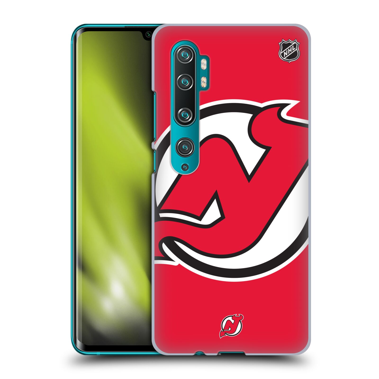 Pouzdro na mobil Xiaomi Mi Note 10 / Mi Note 10 Pro - HEAD CASE - Hokej NHL - New Jersey Devils - Velký znak