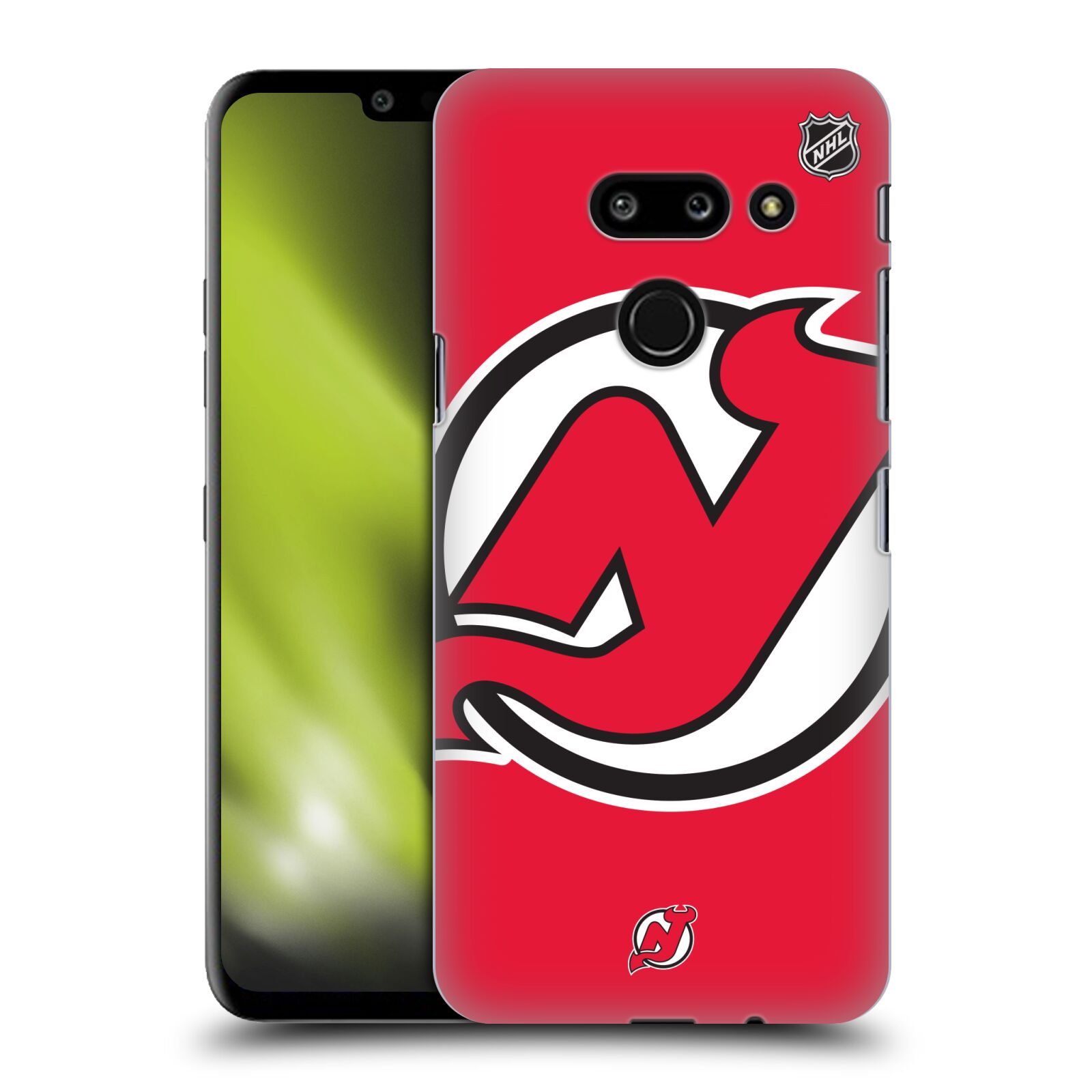Pouzdro na mobil LG G8 ThinQ - HEAD CASE - Hokej NHL - New Jersey Devils - Velký znak