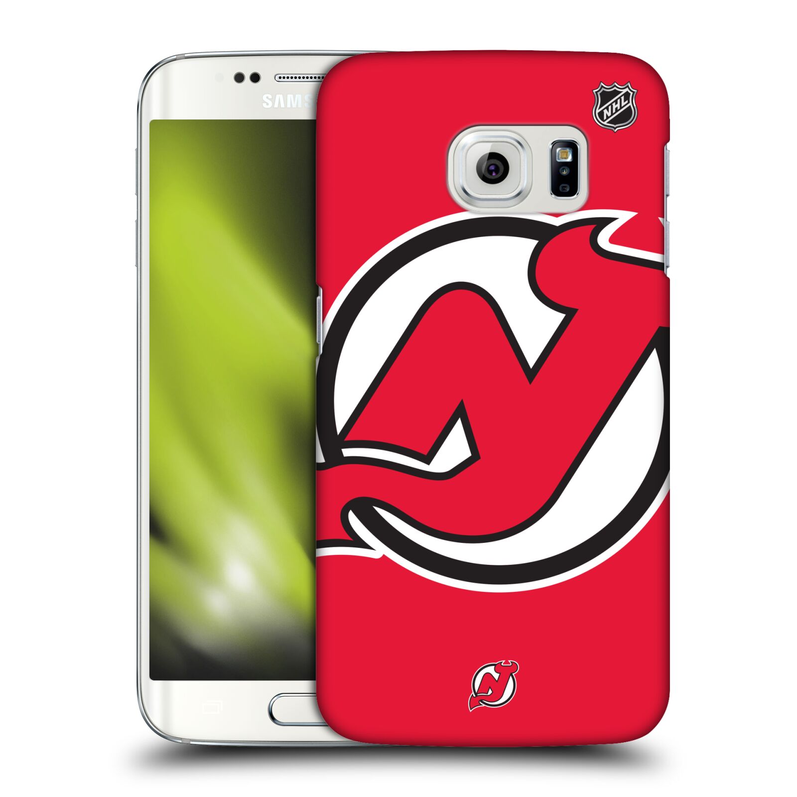 Pouzdro na mobil Samsung Galaxy S6 EDGE - HEAD CASE - Hokej NHL - New Jersey Devils - Velký znak